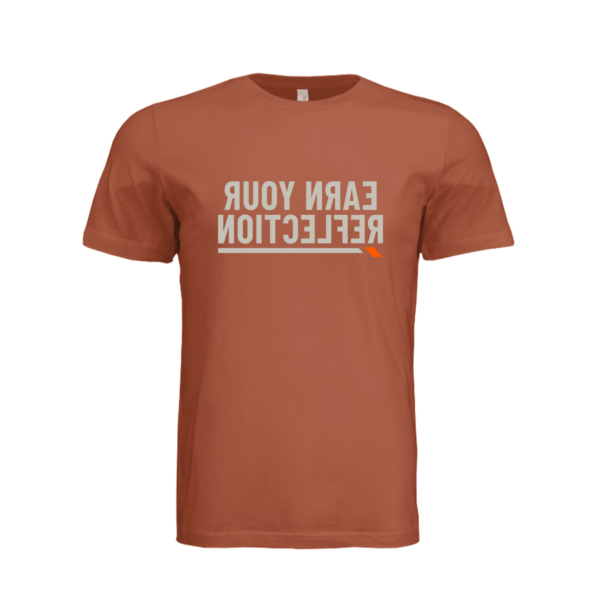 Earn Your Reflection — Mirrored Tee · Autumn · Front