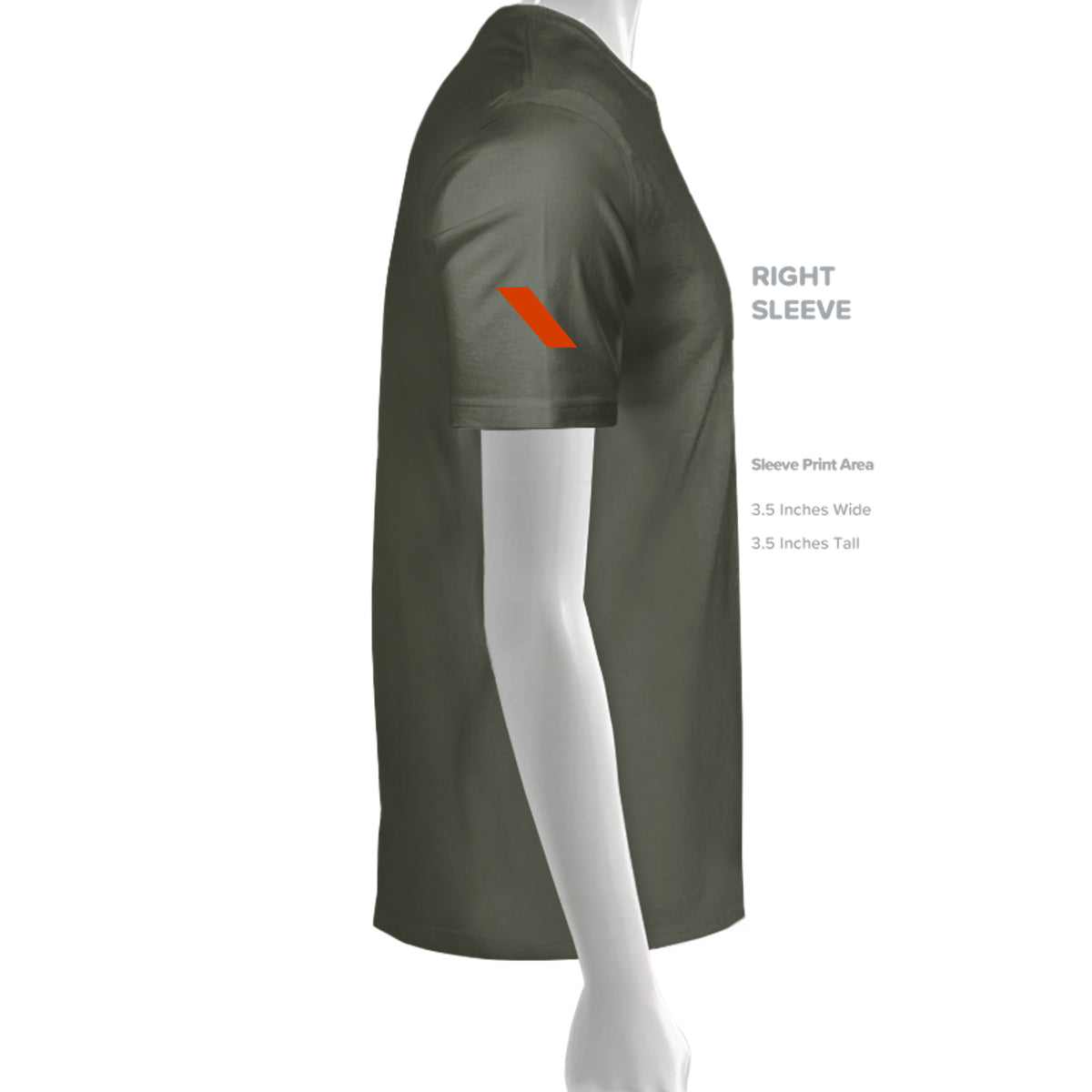 Earn Your Reflection — Mirrored Tee · Dark Olive · Sleeve