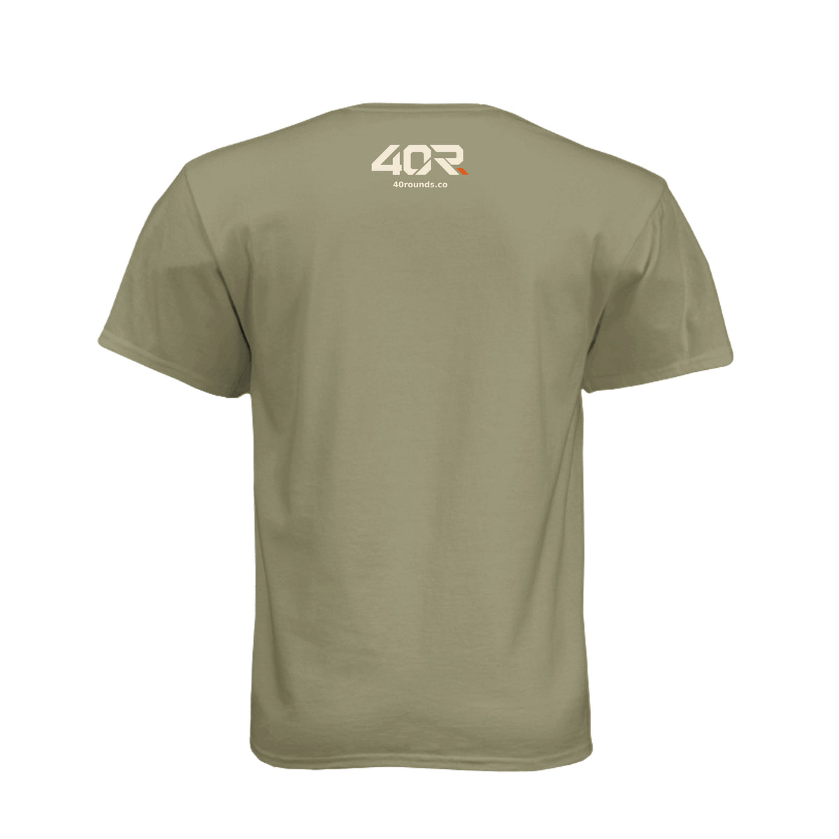 Don’t Flag Me, Bro — Range Humor Tee · Light Olive · Back