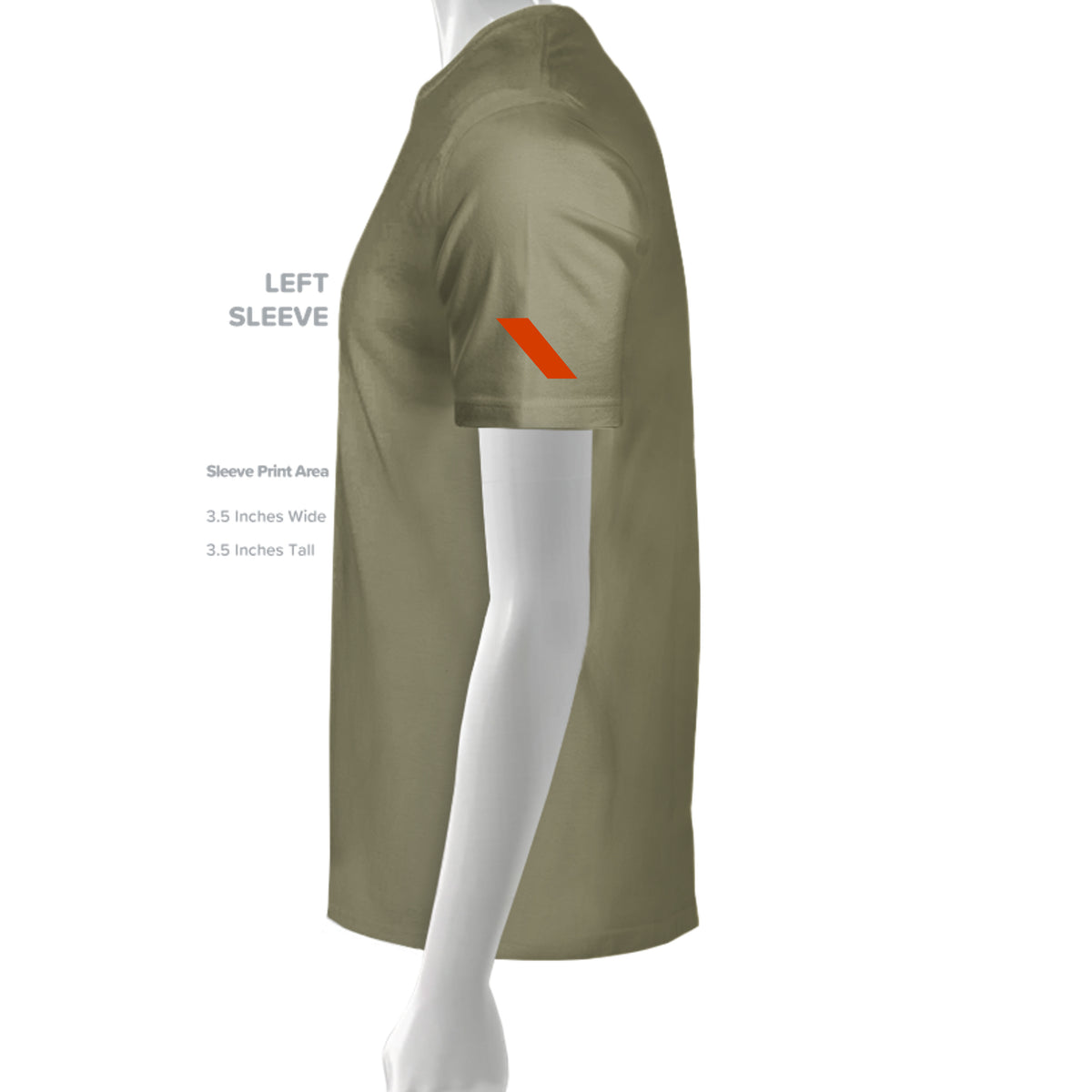 Don’t Flag Me, Bro — Range Humor Tee · Light Olive · Sleeve