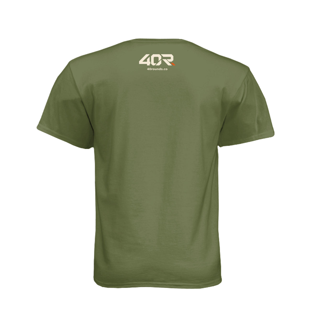 Don’t Flag Me, Bro — Range Humor Tee · Military Green · Back