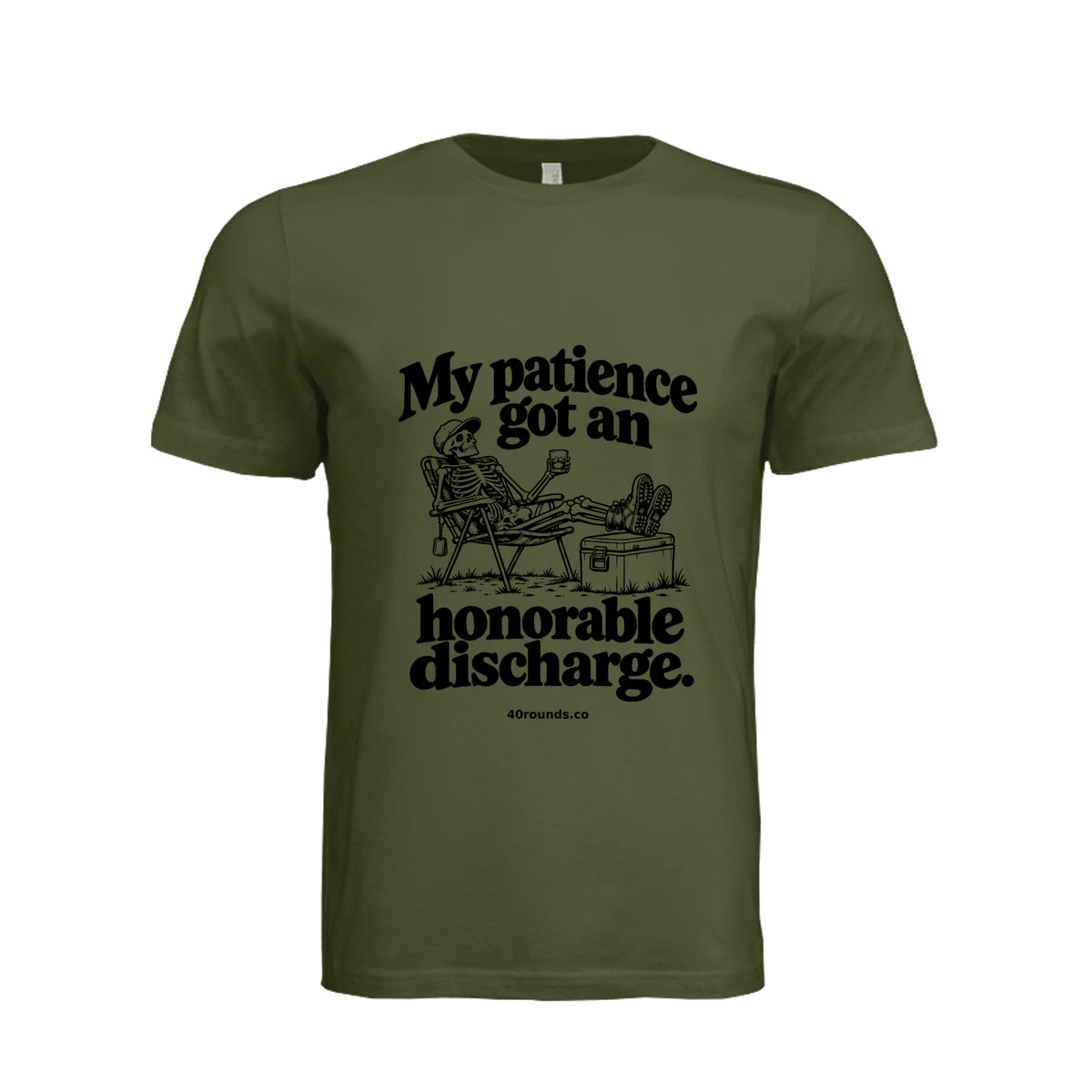 Honorable Discharge Tee · Olive · Front