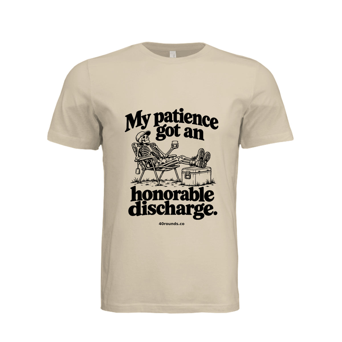 Honorable Discharge Tee · Soft Cream · Front