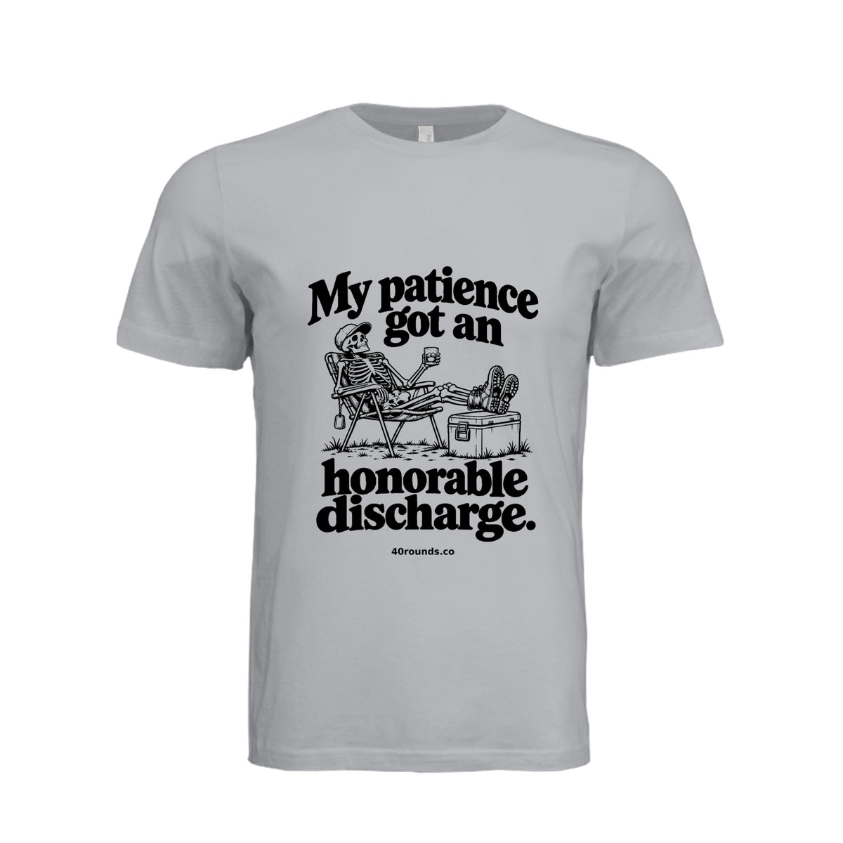 Honorable Discharge Tee · Solid Athletic Grey · Front