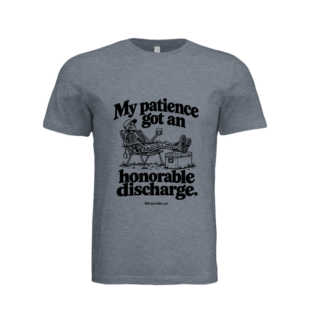 Honorable Discharge Tee · Vintage Denim · Front