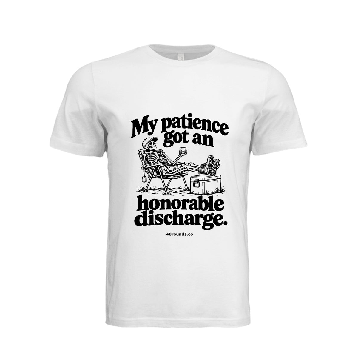 Honorable Discharge Tee · White · Front