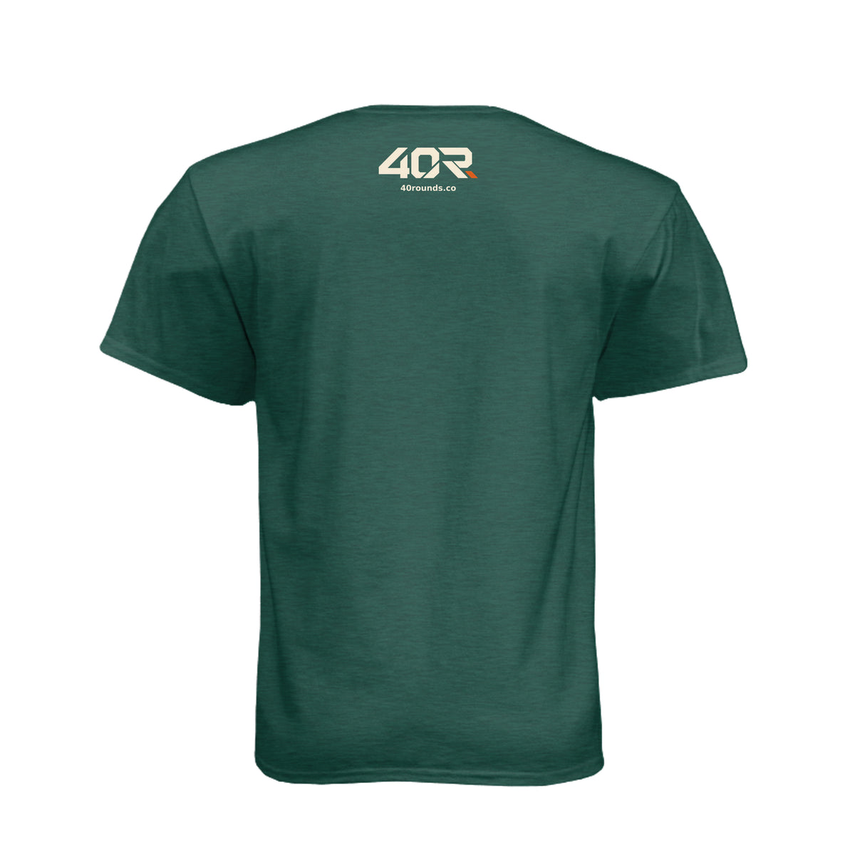 Don’t Flag Me, Bro — Range Humor Tee · Heather Forest Green · Back