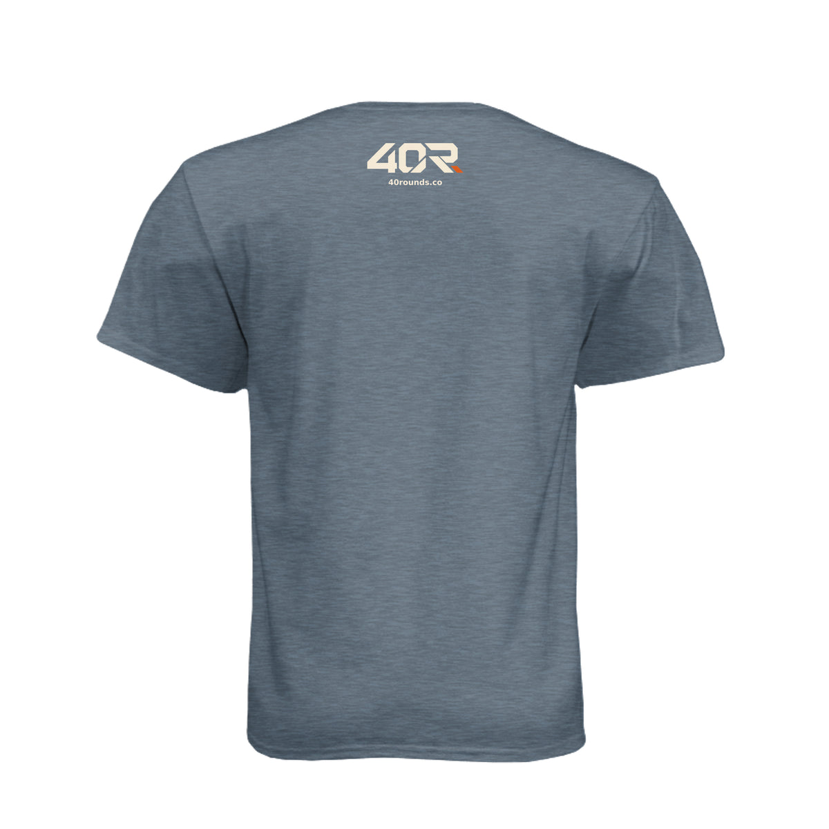 Don’t Flag Me, Bro — Range Humor Tee · Heather Slate Blue · Back