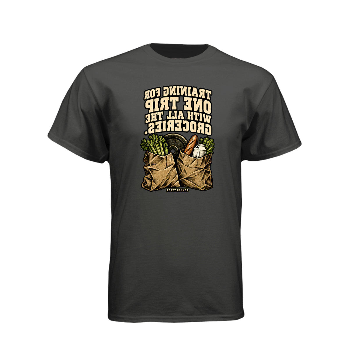 One Trip — Mirrored Graphic Tee · Black · Front