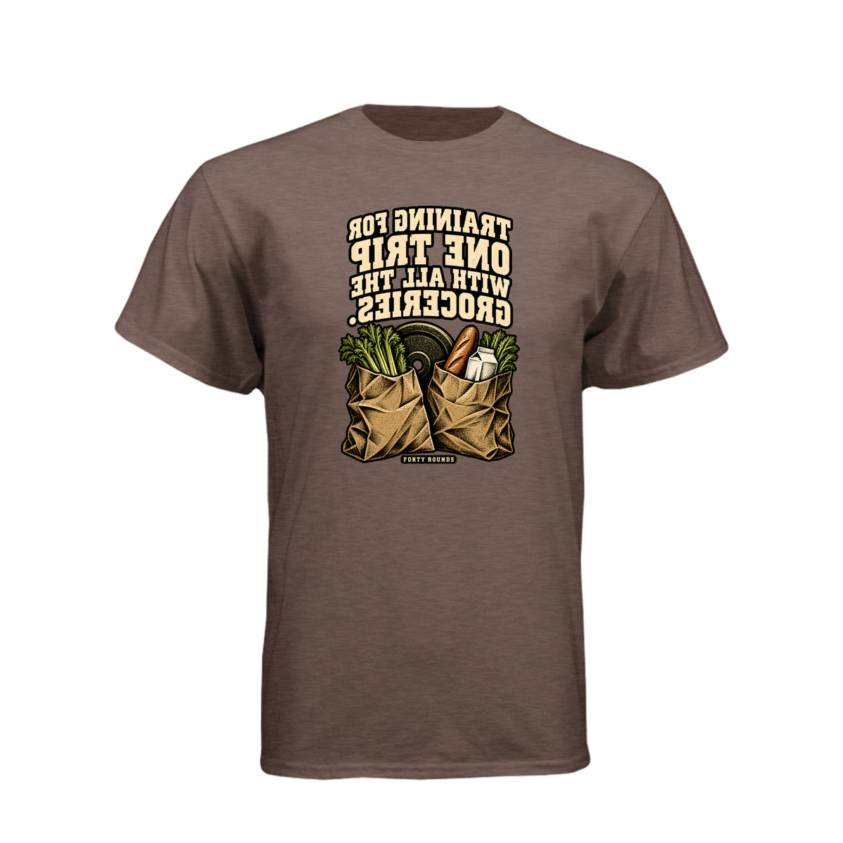 One Trip — Mirrored Graphic Tee · Espresso · Front