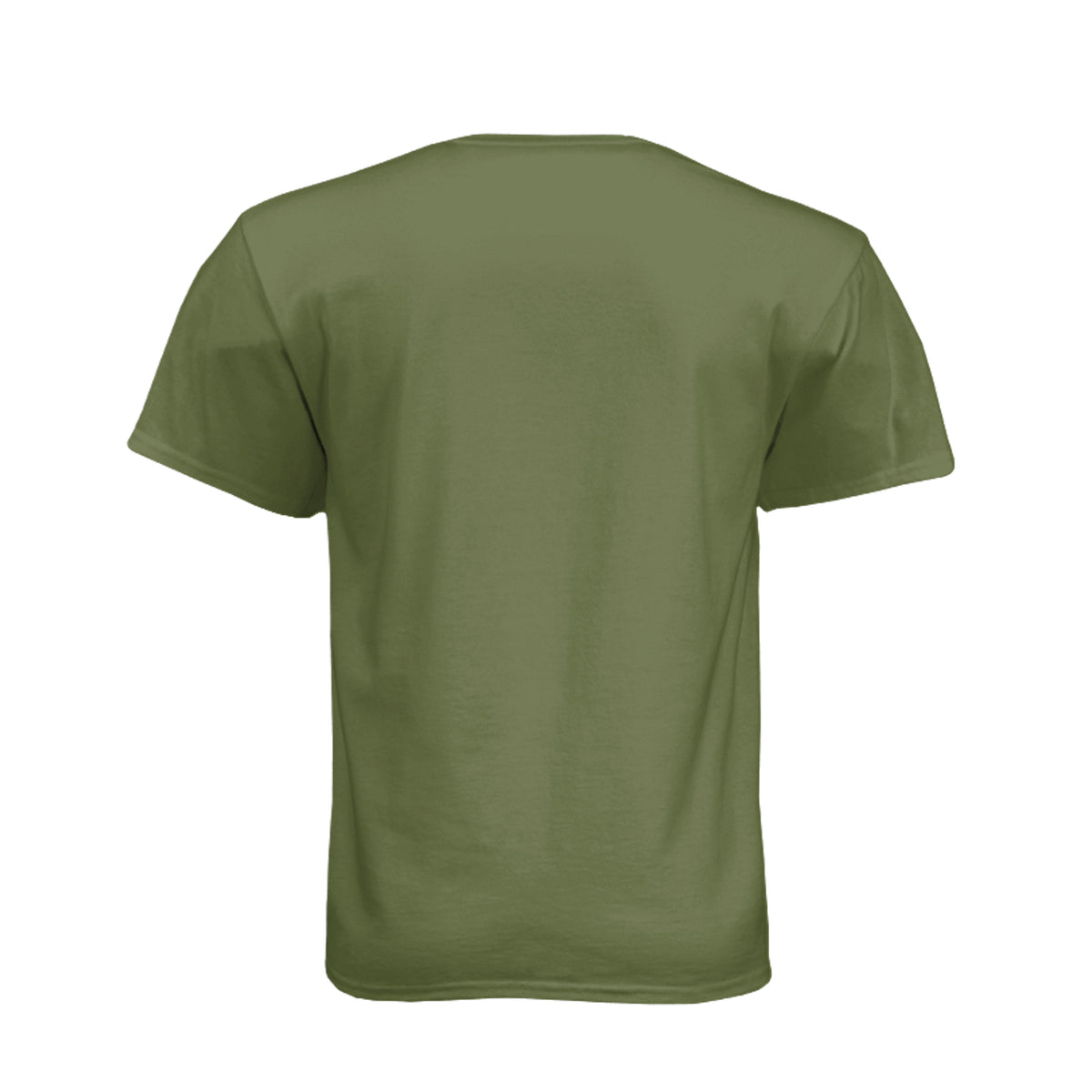 Here Anyway — Mirrored Graphic Tee · Military Green · Back