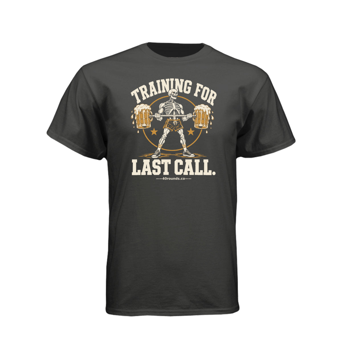 Training for Last Call Tee · Black · Front