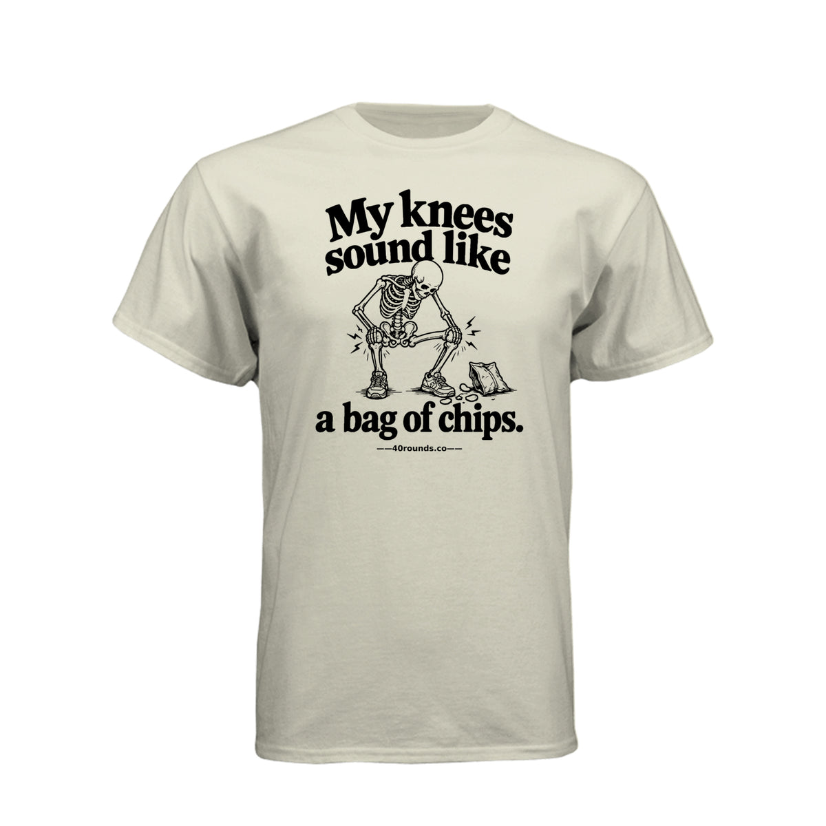 Noisy Knees Tee · Sand · Front