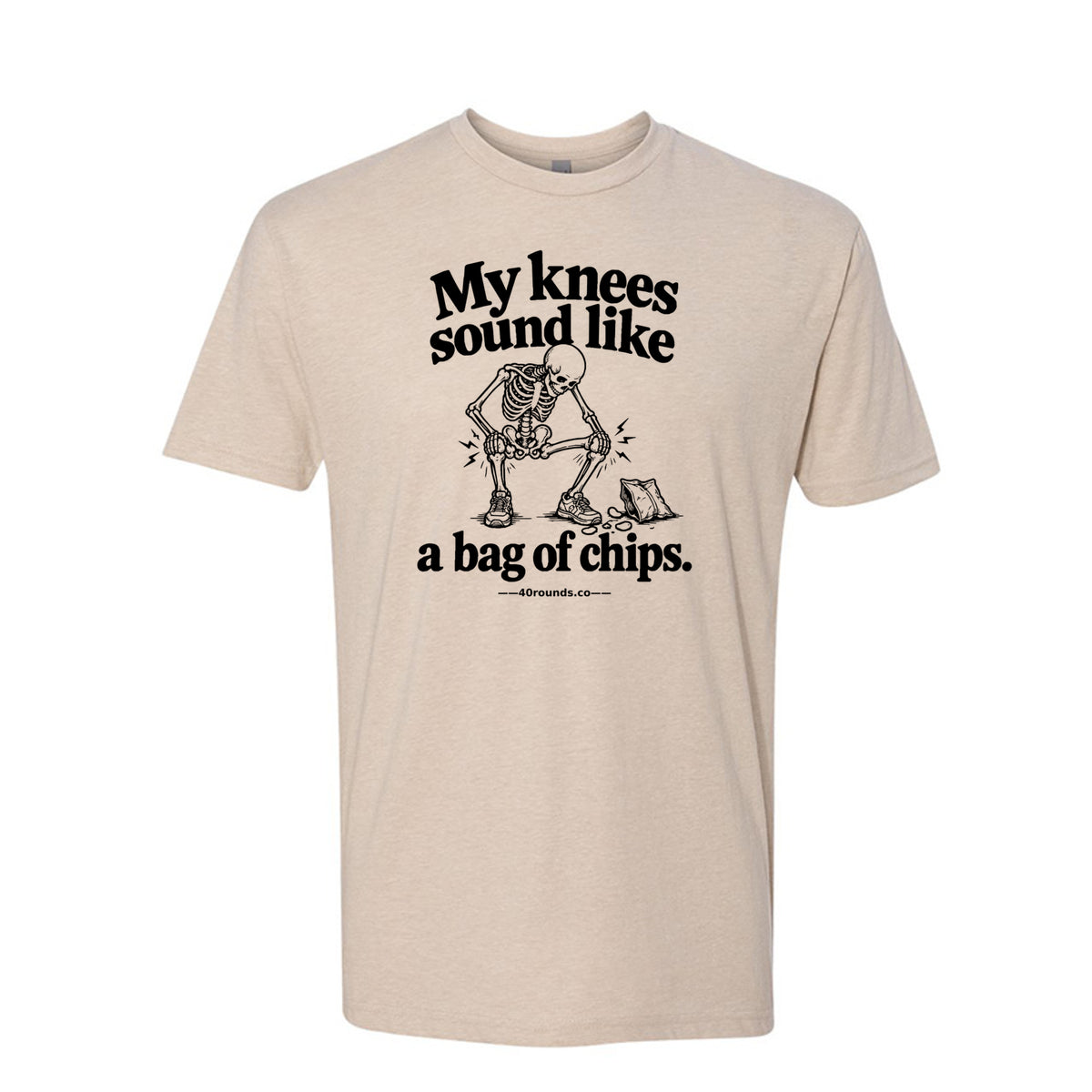 Noisy Knees Tee · Heather Cream · Front