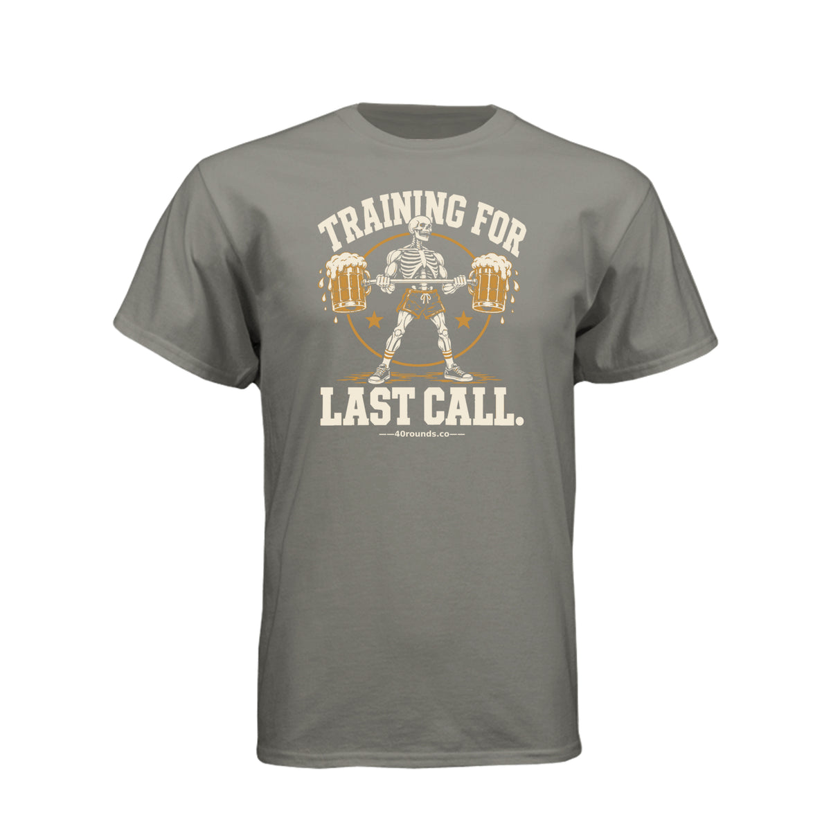 Training for Last Call Tee · Warm Gray · Front