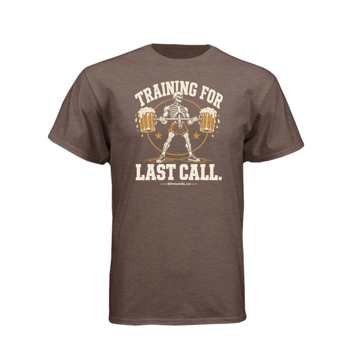 Training for Last Call Tee · Espresso · Front