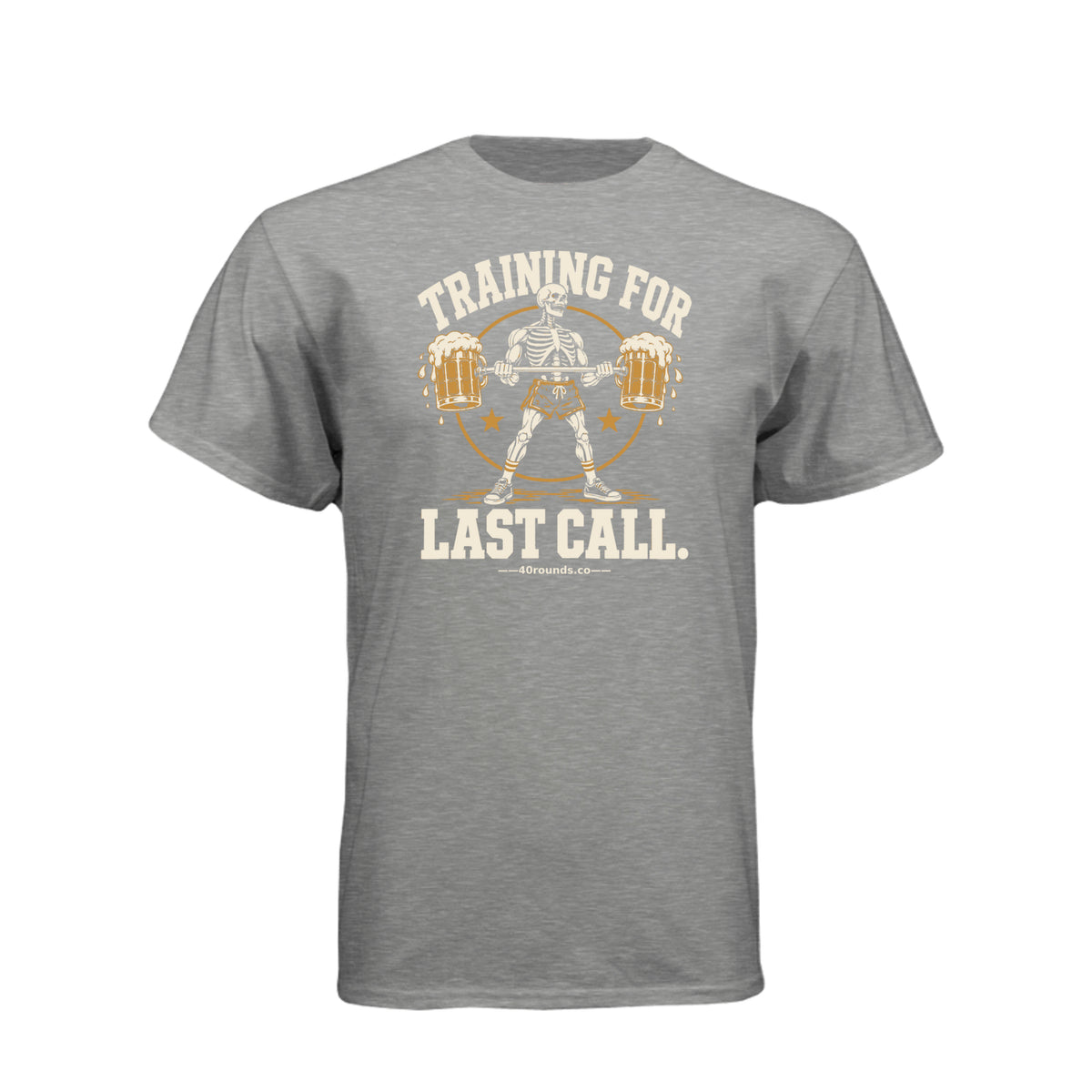 Training for Last Call Tee · Dark Heather Grey (60/40) · Front