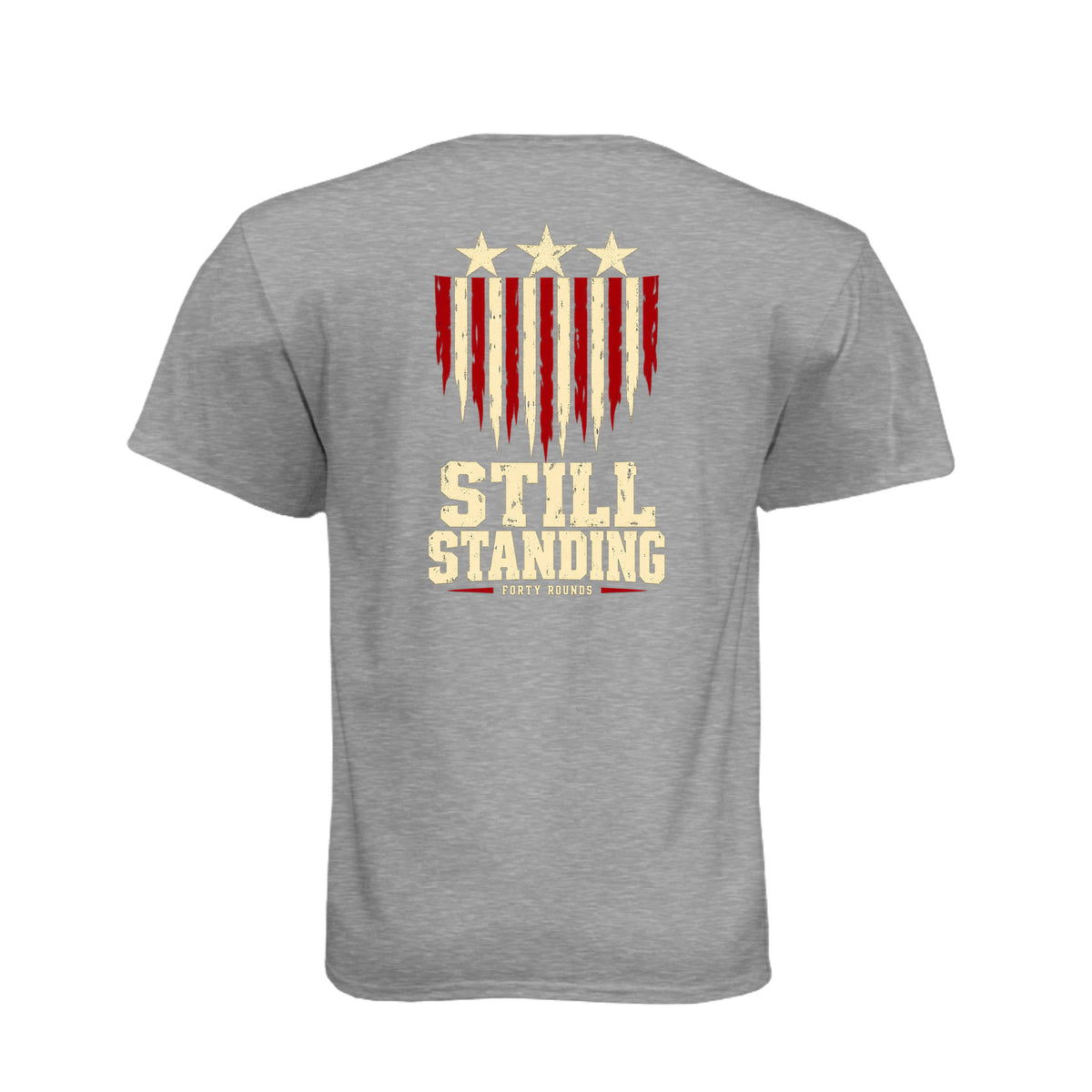 Still Standing- Liberty Tee · Dark Heather Grey (60/40) · Back