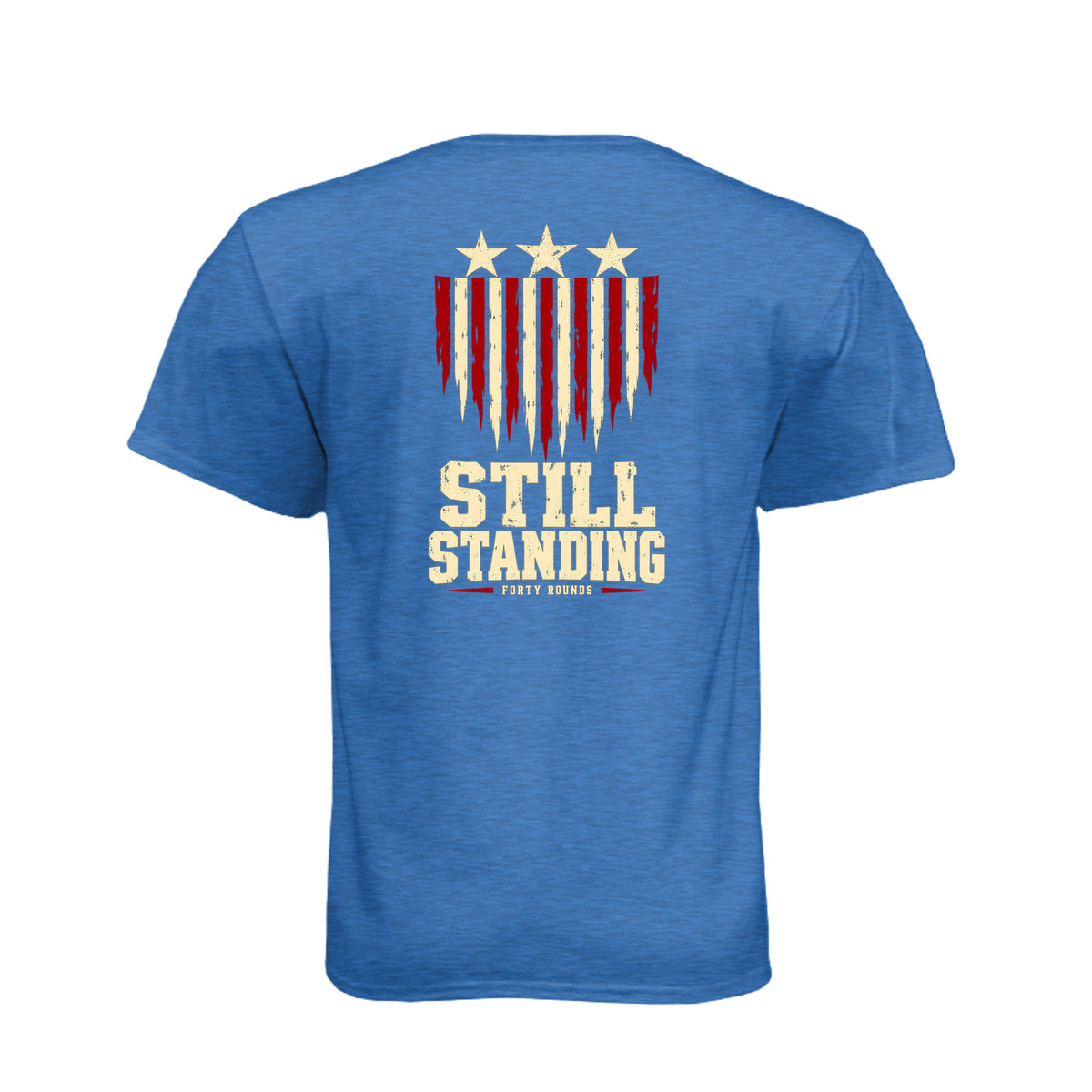 Still Standing- Liberty Tee · Heather Cool Blue · Back
