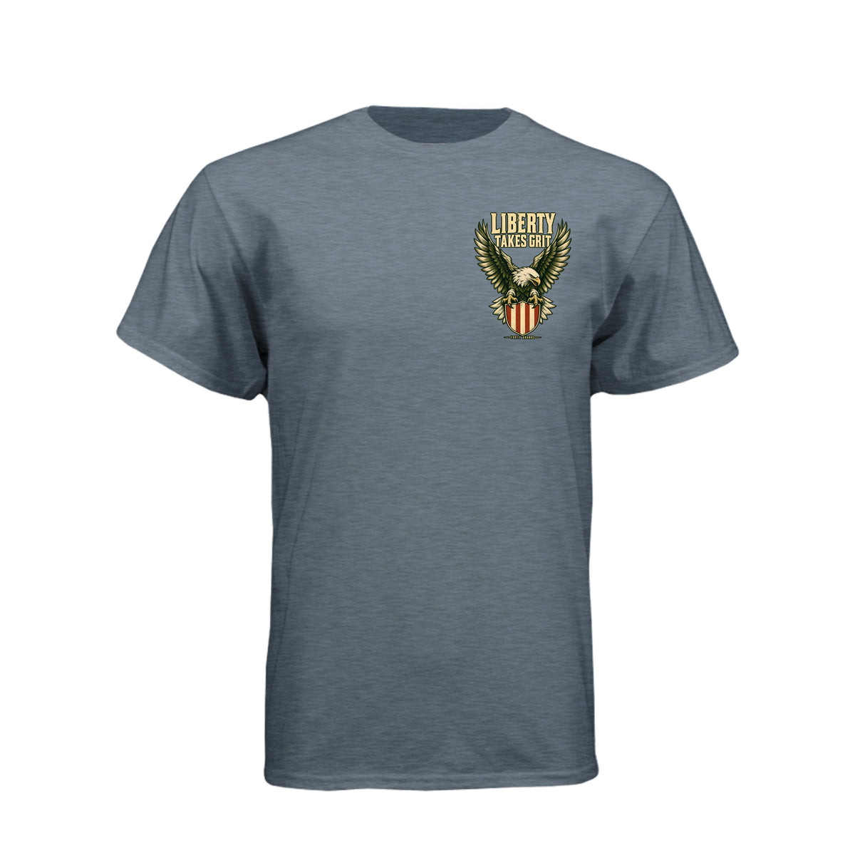 Still Standing- Liberty Tee · Heather Slate Blue · Front