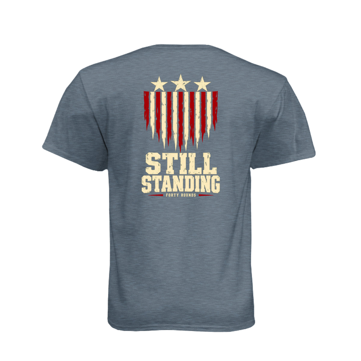 Still Standing- Liberty Tee · Heather Slate Blue · Back