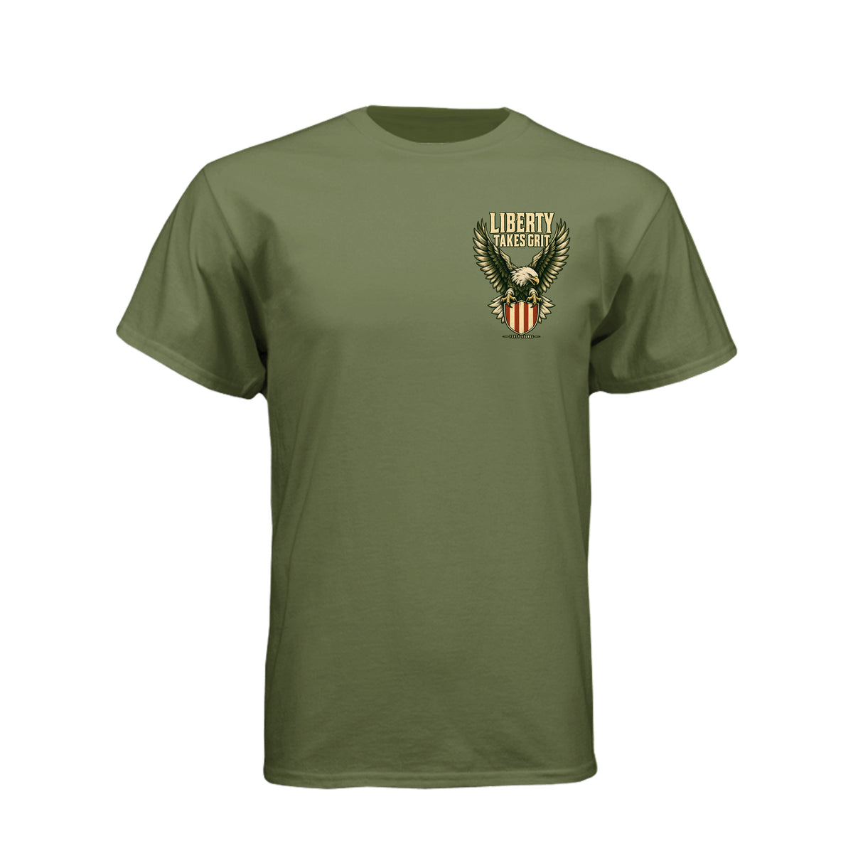 Still Standing- Liberty Tee · Military Green · Front