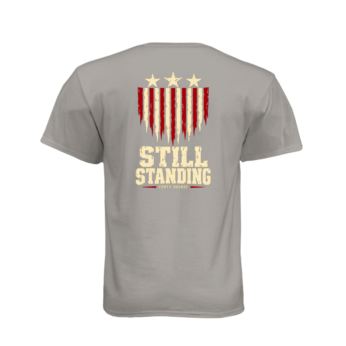 Still Standing- Liberty Tee · Stone Grey · Back