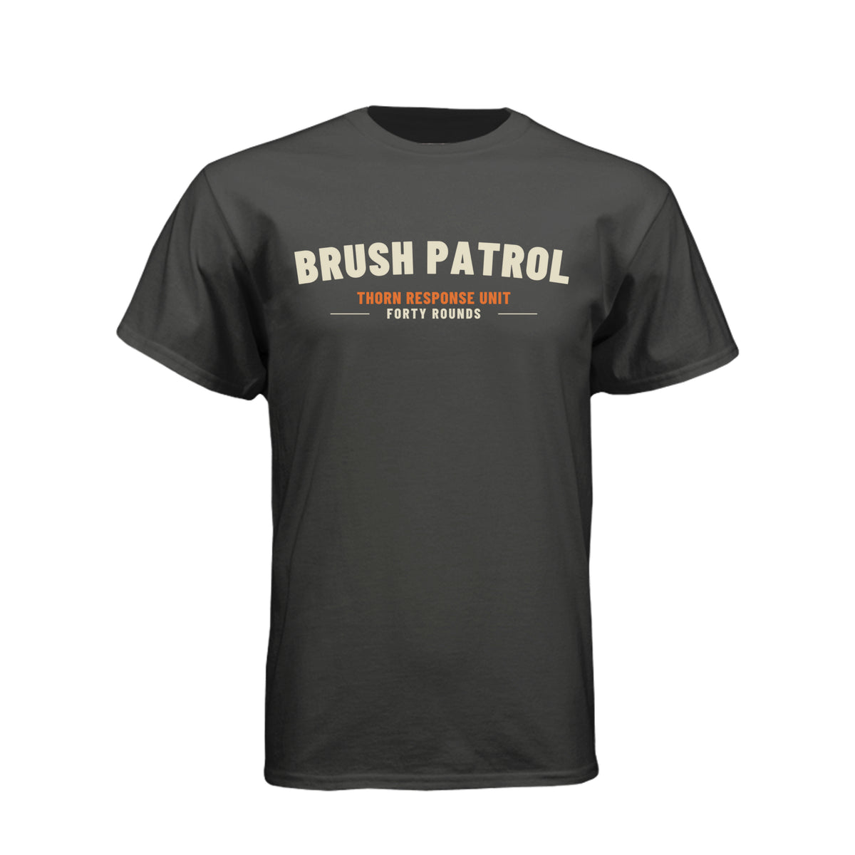 Thorn Benefits Tee — Brush Patrol · Black · Front