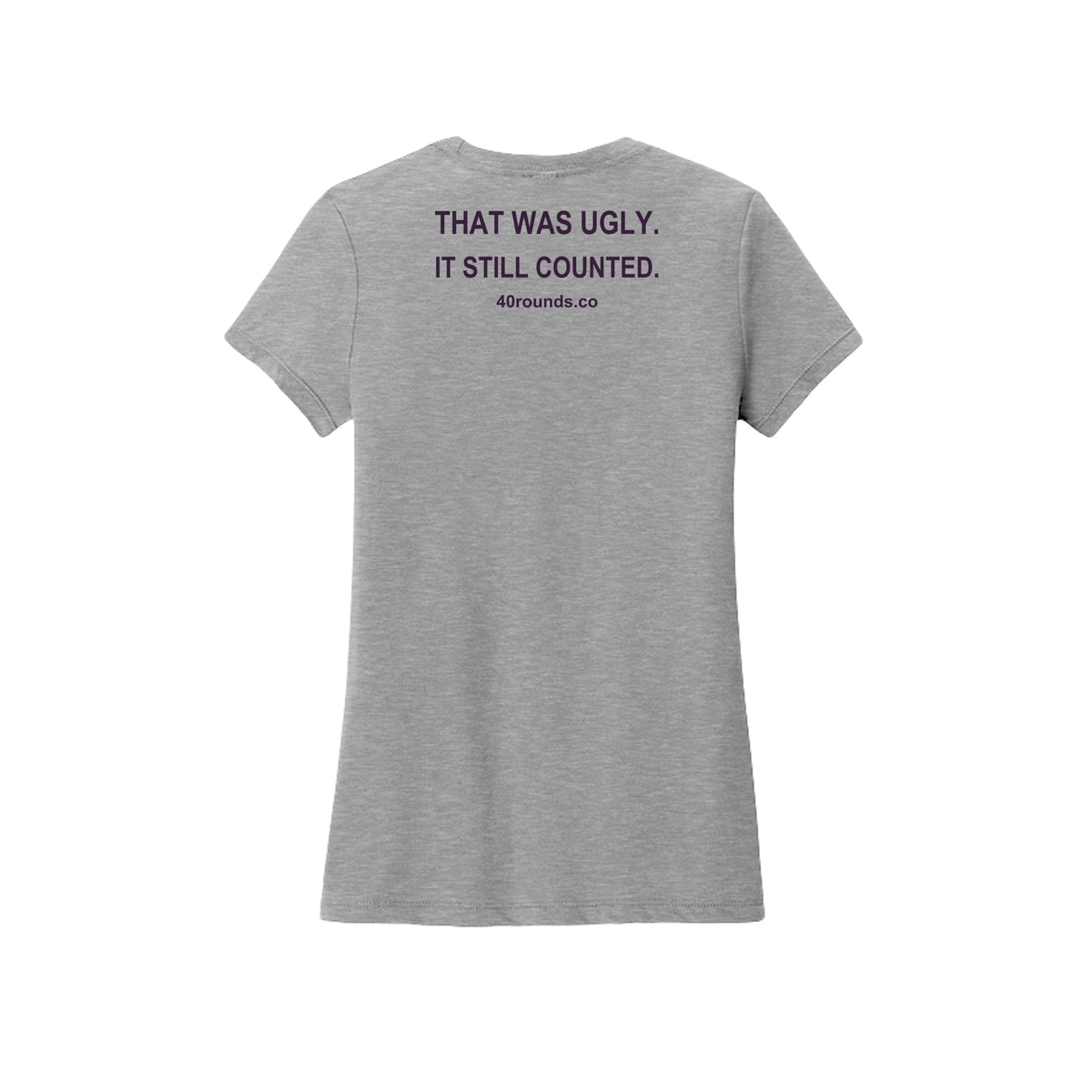 It Still Counted — Women’s Mirrored Graphic Tee · Light Heather Grey · Back