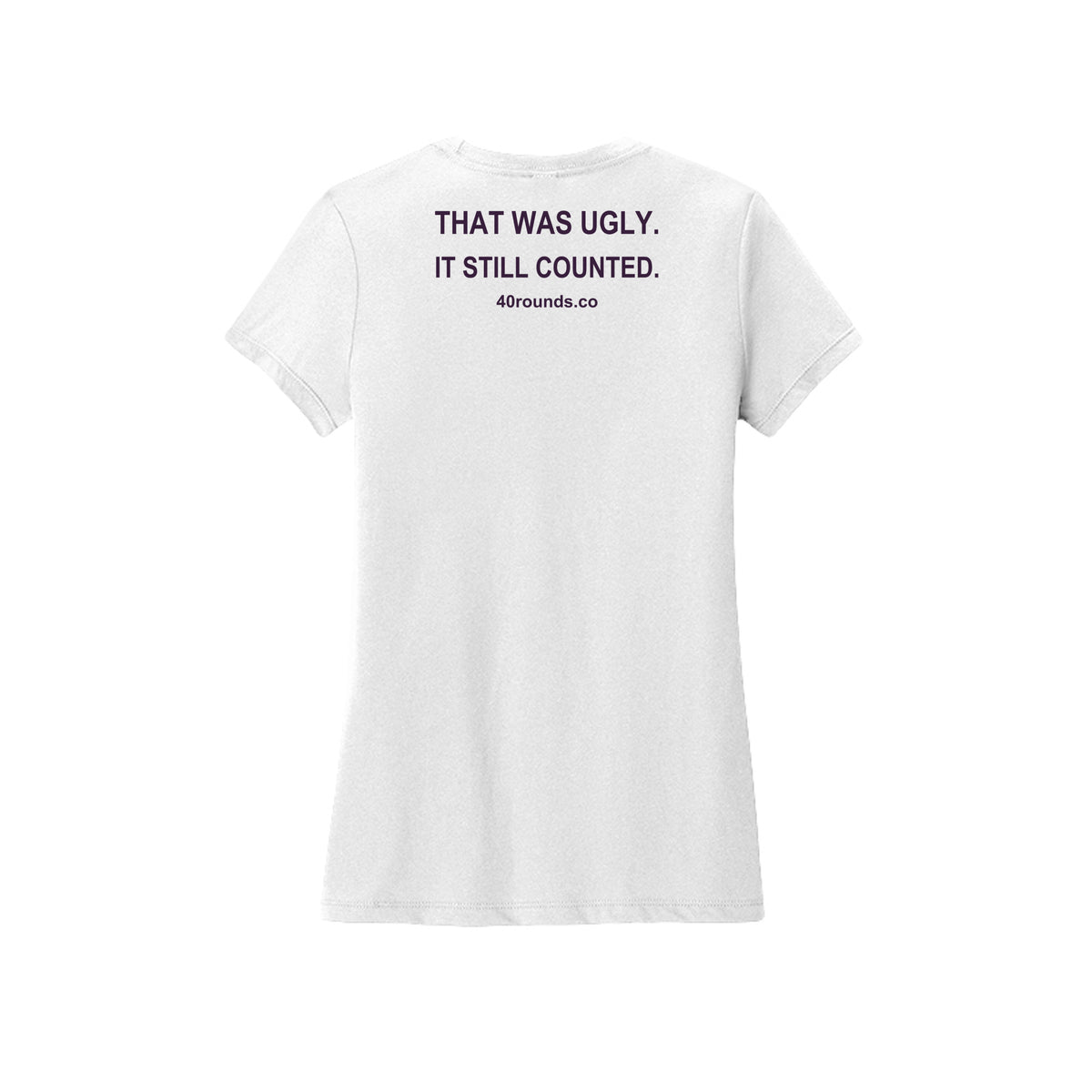 It Still Counted — Women’s Mirrored Graphic Tee · White · Back
