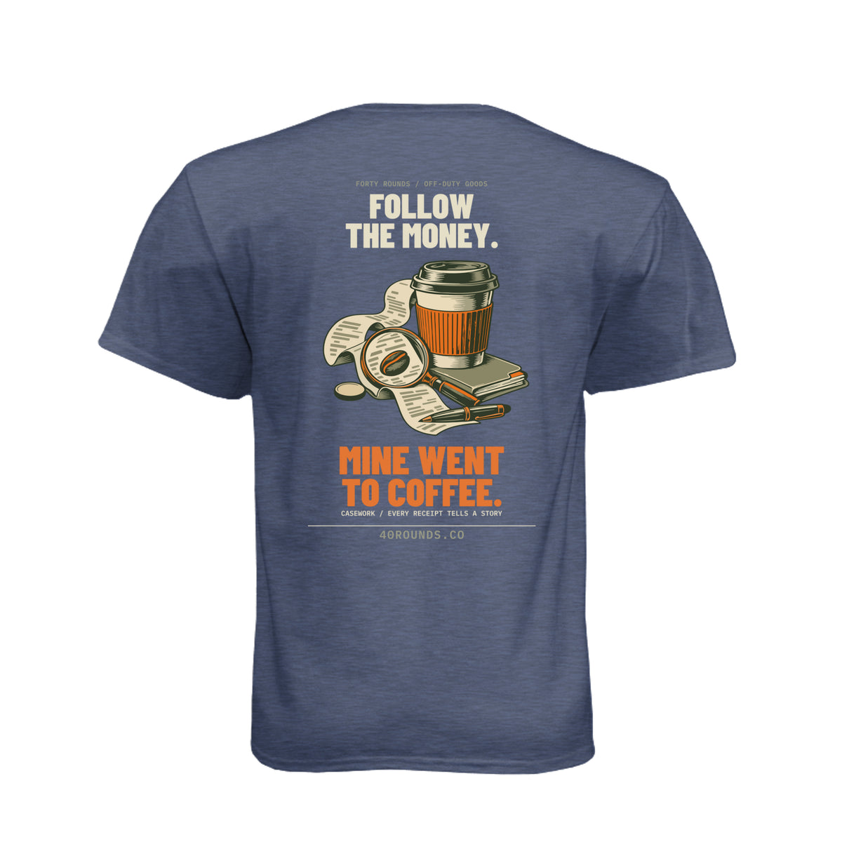 Follow the Money Tee · Midnight Navy · Back