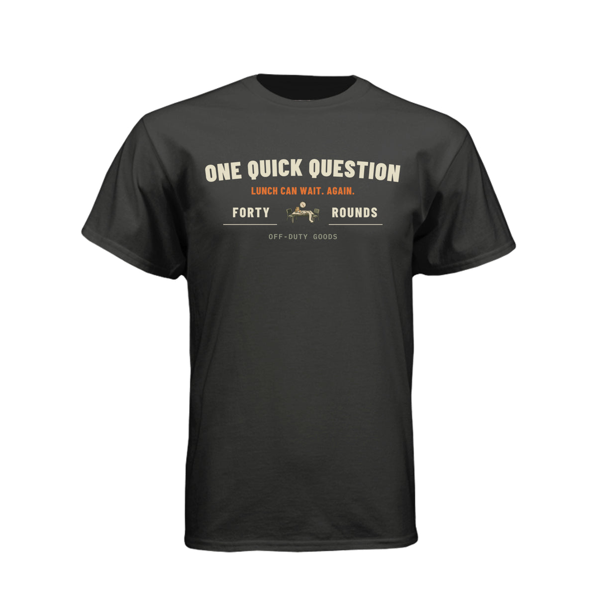 Quick Interview Tee · Charcoal · Front
