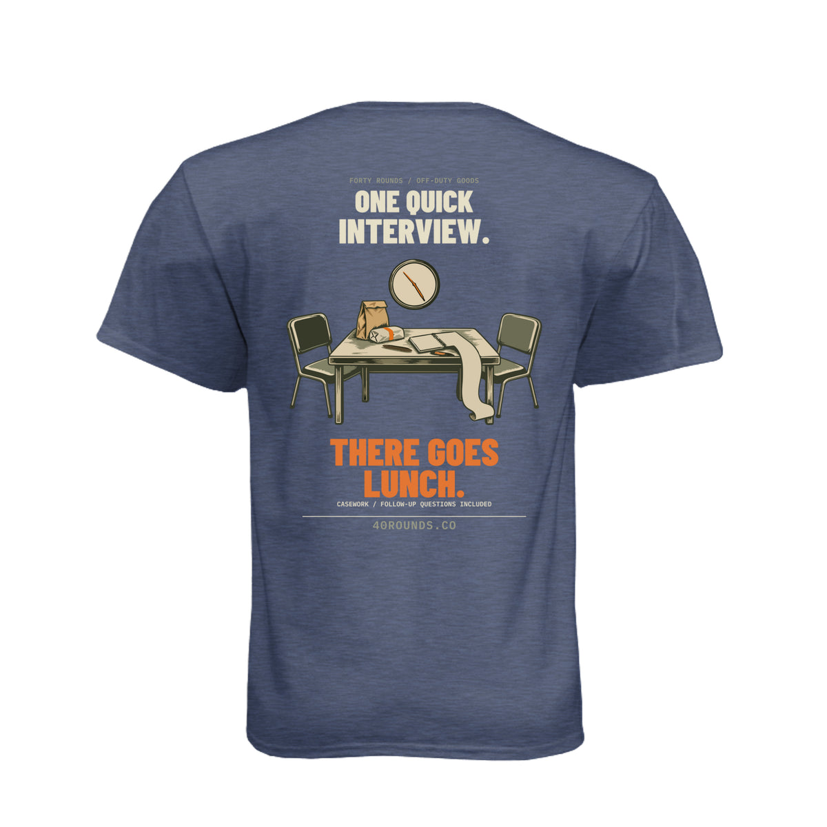 Quick Interview Tee · Midnight Navy · Back