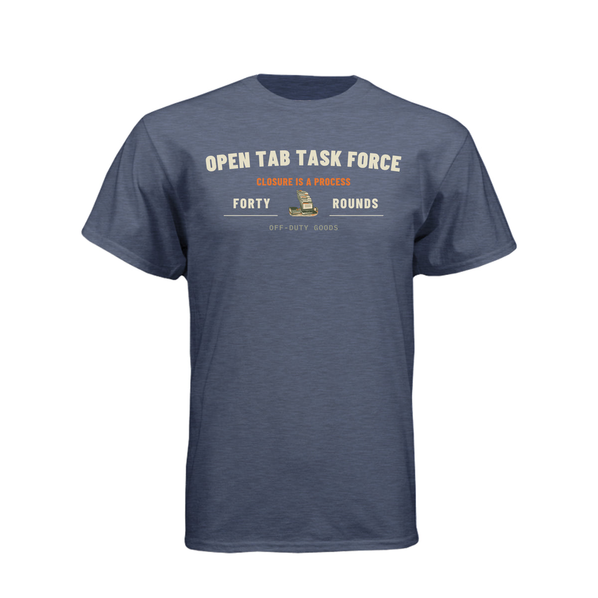 Tabs Still Open Tee · Midnight Navy · Front