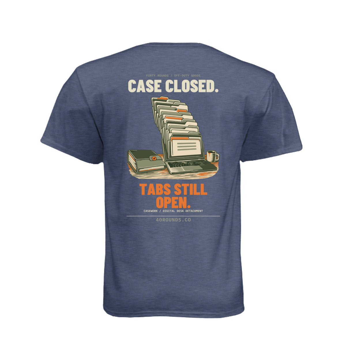 Tabs Still Open Tee · Midnight Navy · Back