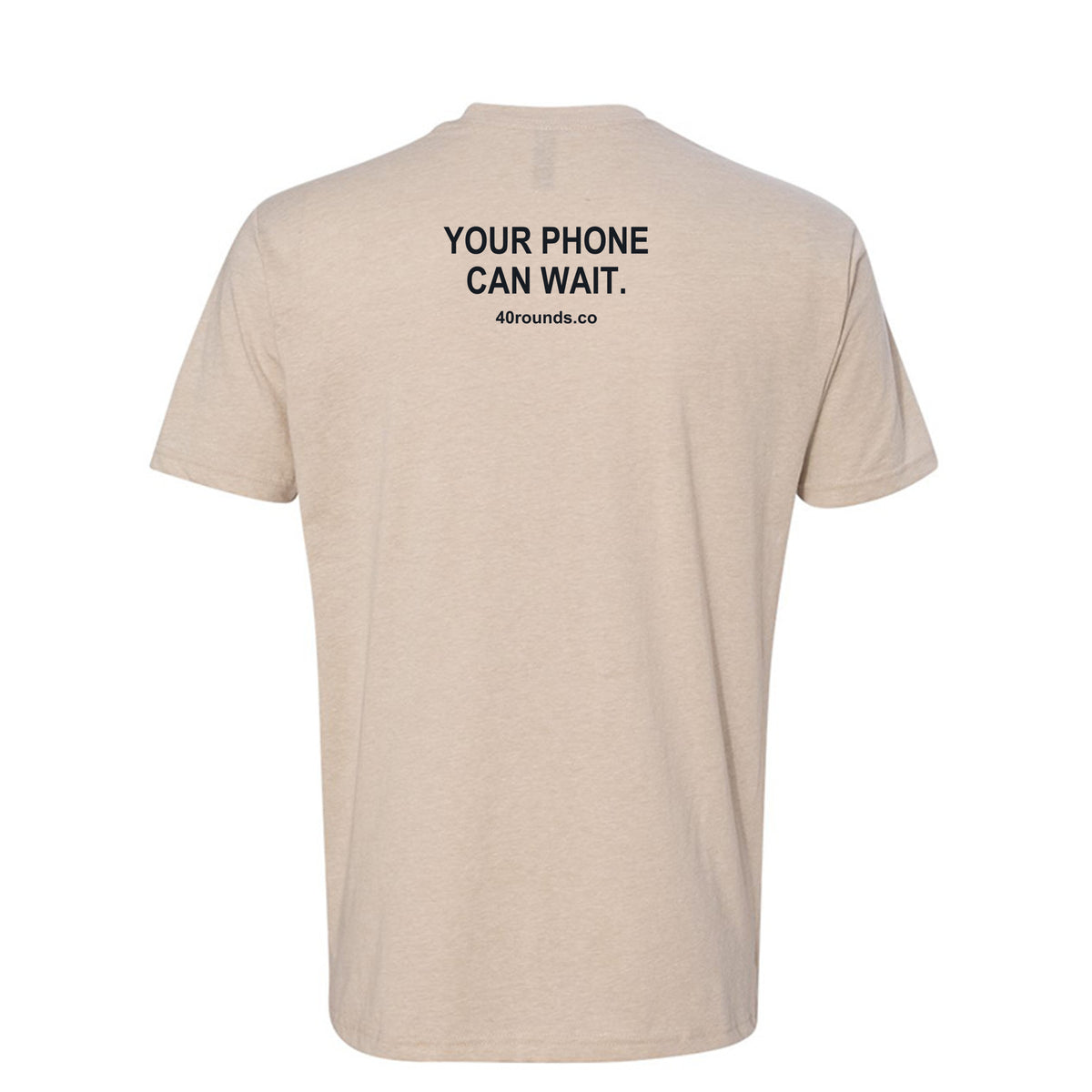 Your Phone Can Wait — Mirrored Graphic Tee · Heather Cream · Back