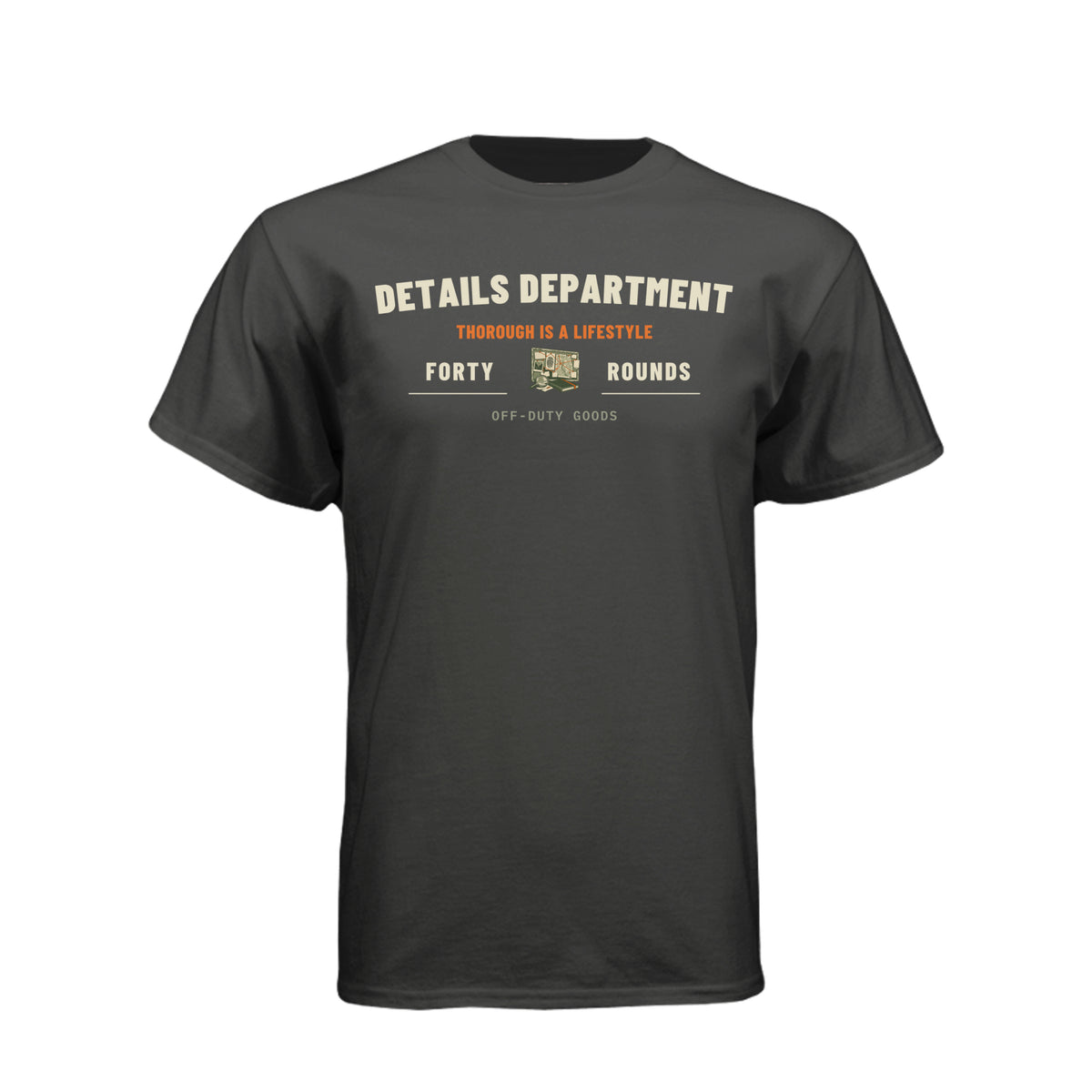 Documented Overthinking Tee · Black · Front
