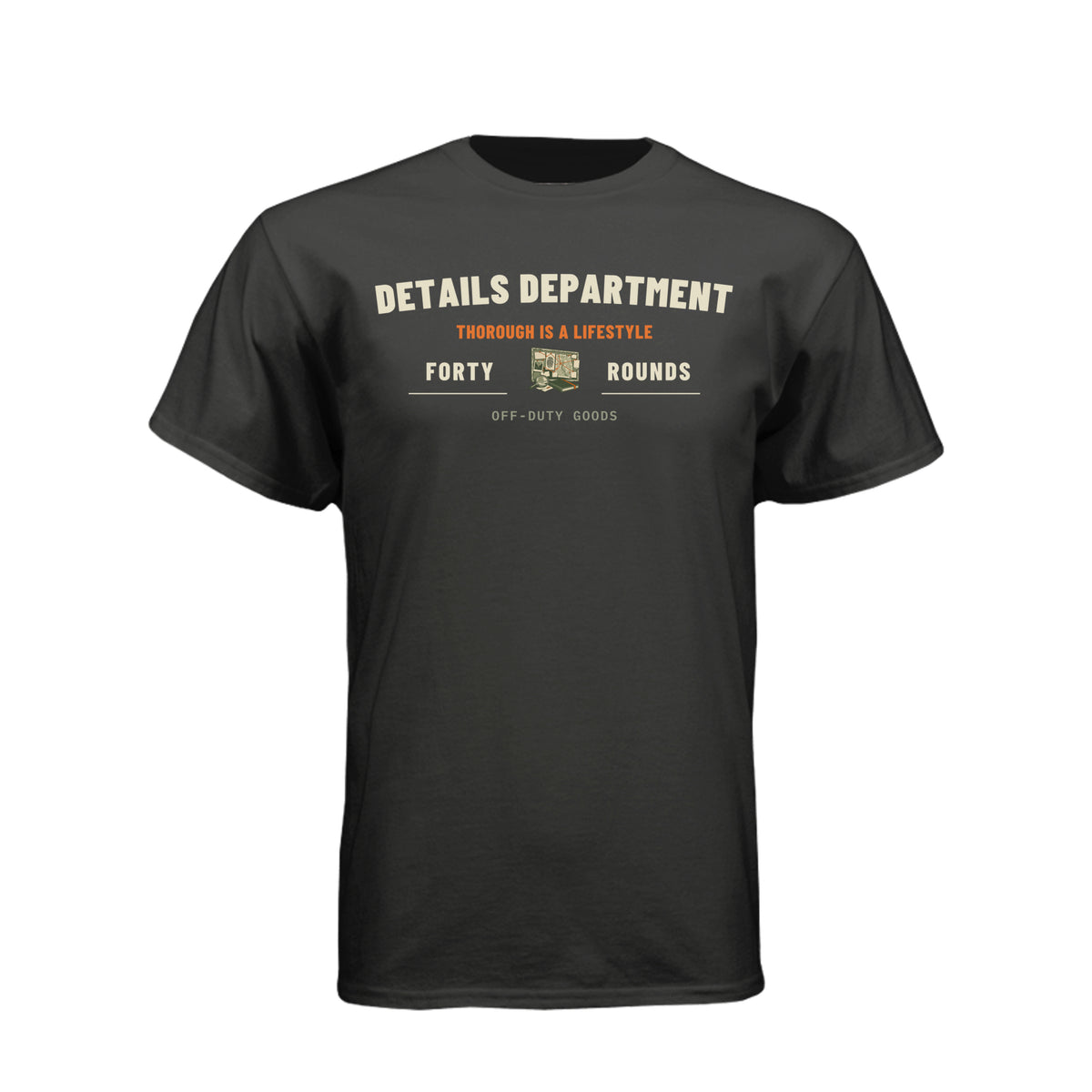 Documented Overthinking Tee · Charcoal · Front