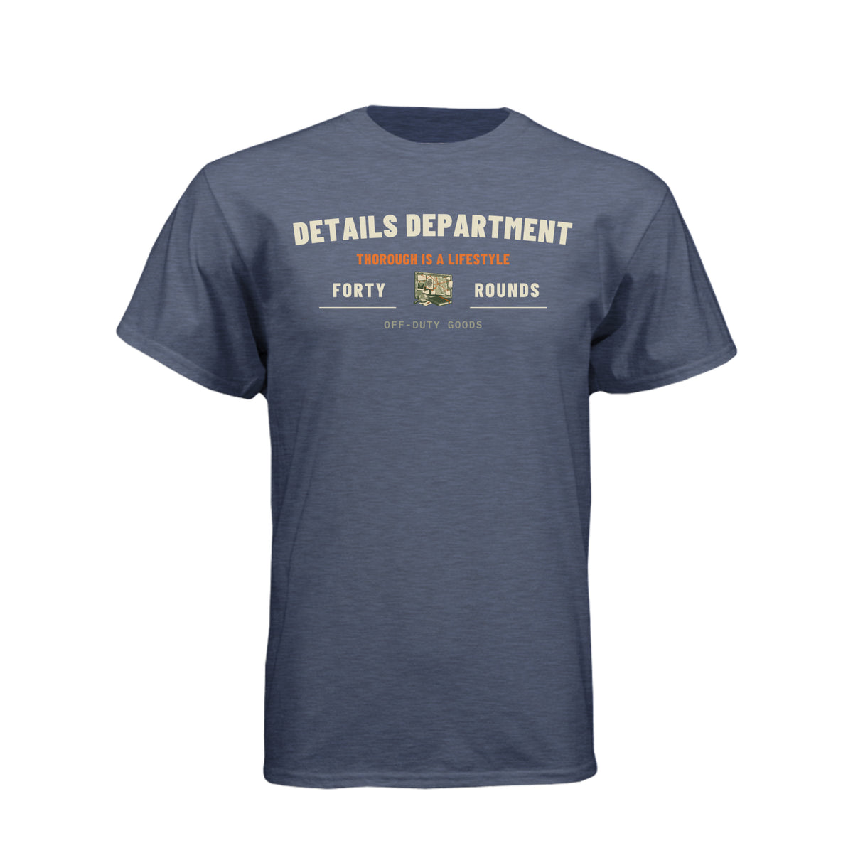 Documented Overthinking Tee · Midnight Navy · Front
