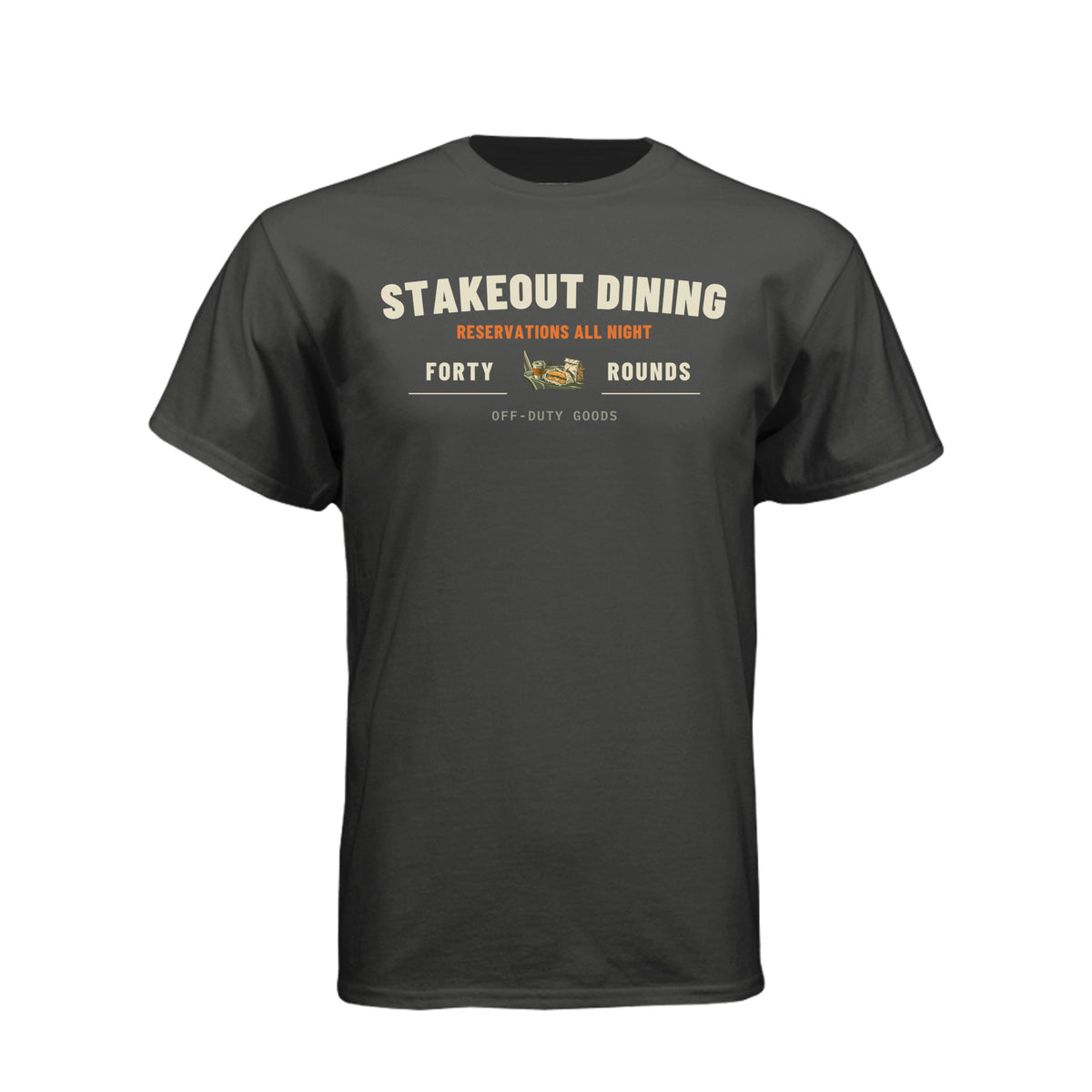 Stakeout Dining Tee · Black · Front