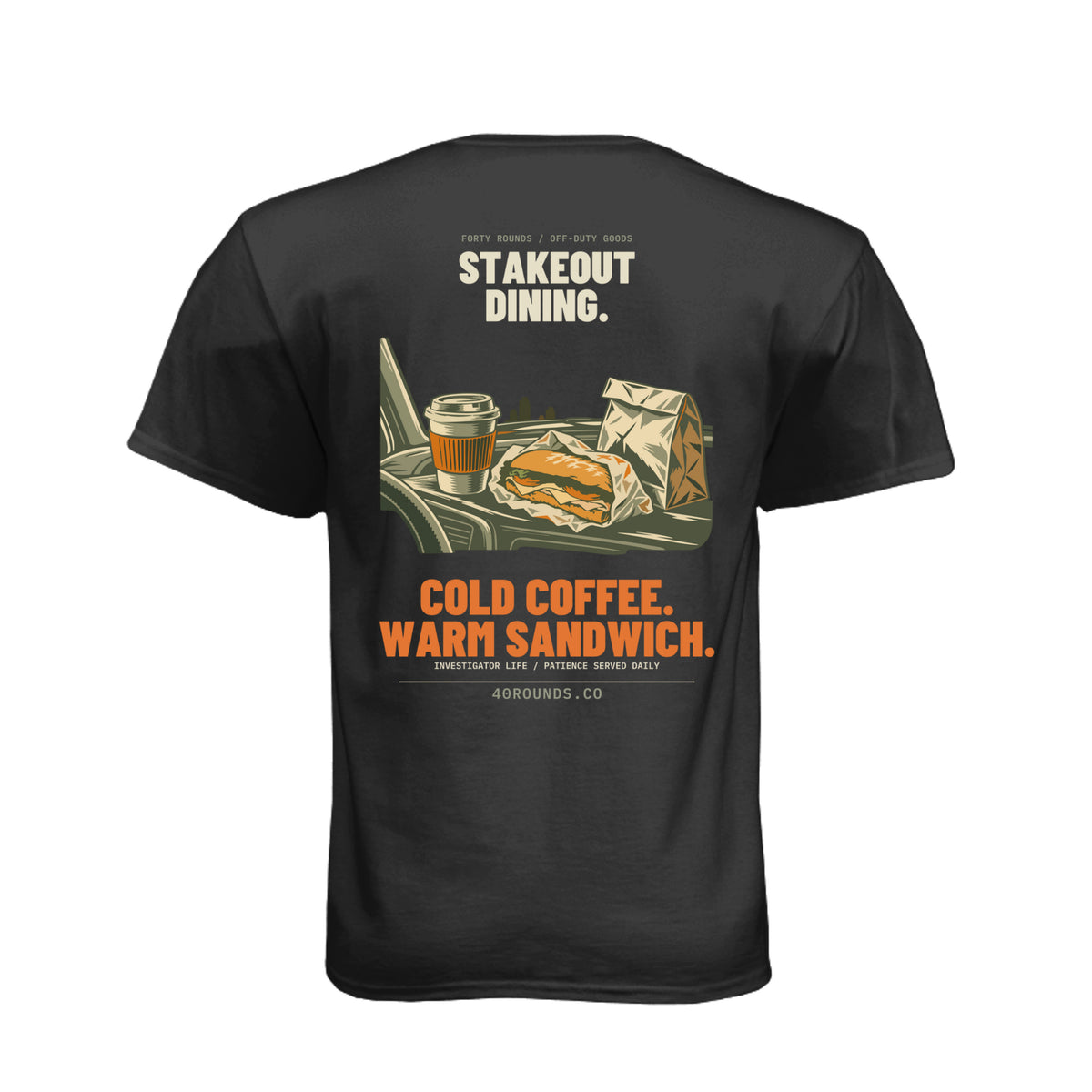 Stakeout Dining Tee · Charcoal · Back