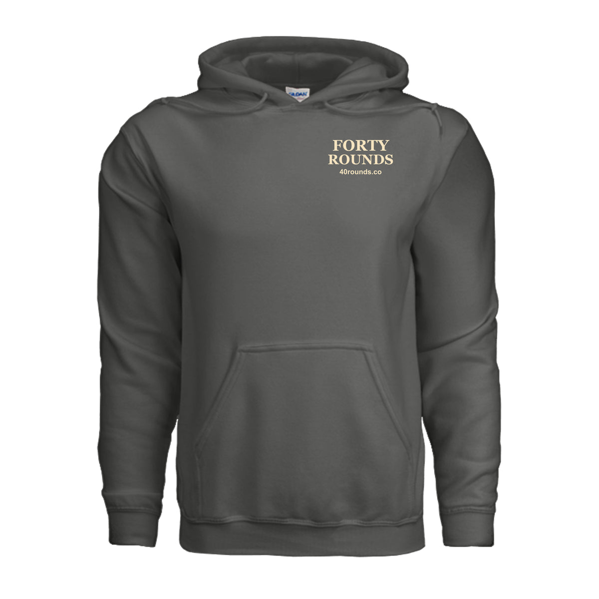 Off Duty. Still Building. Hoodie · Charcoal · Front