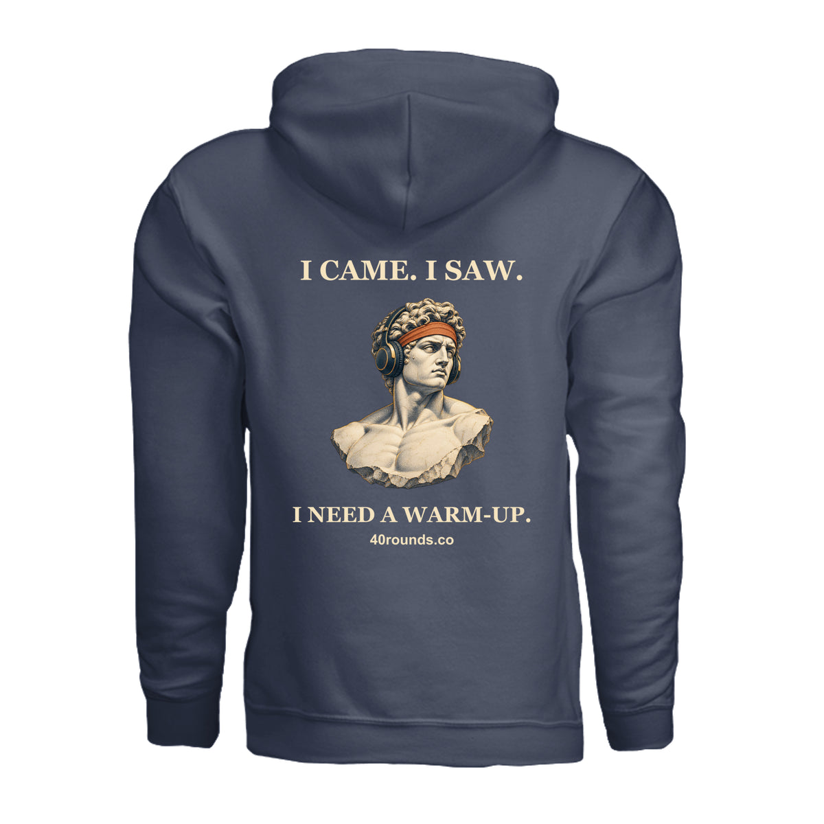 Warm-Up Required Hoodie · Navy · Back