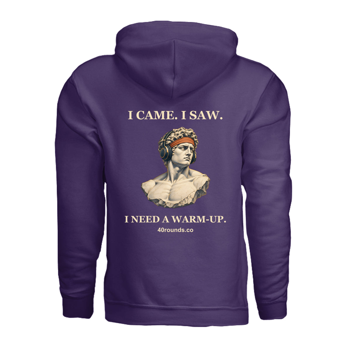 Warm-Up Required Hoodie · Purple · Back