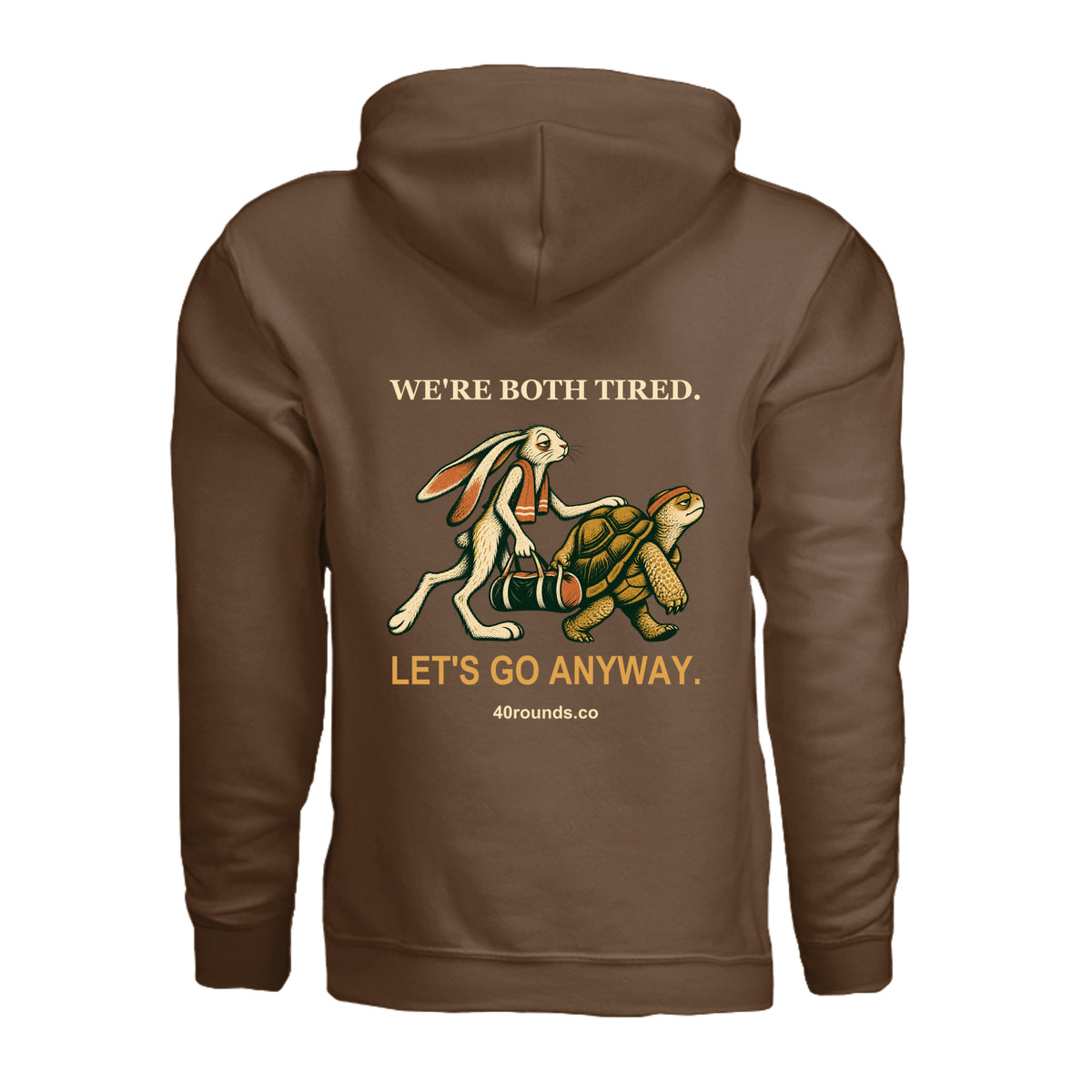 Let’s Go Anyway Hoodie · Cocoa · Back