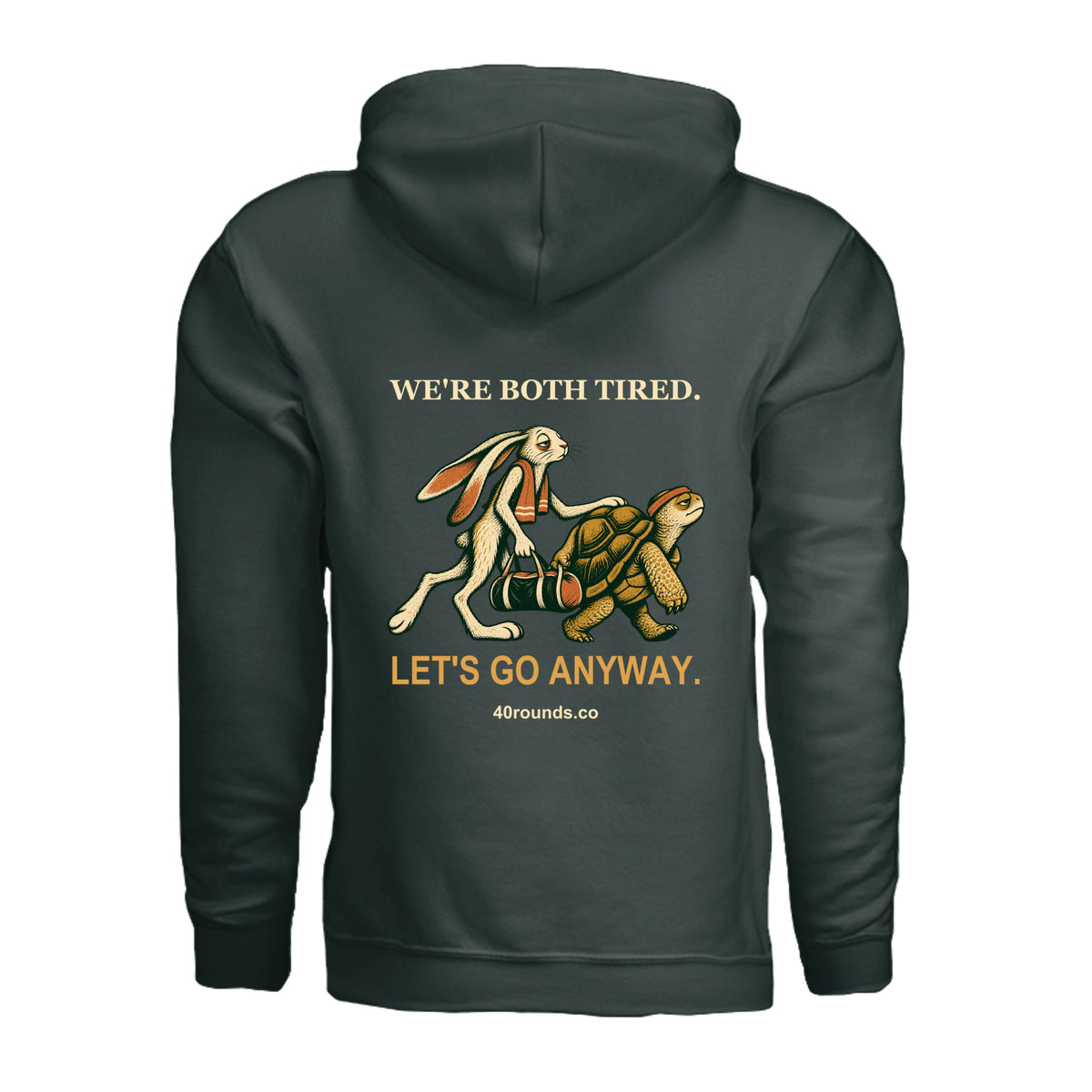 Let’s Go Anyway Hoodie · Forest Green · Back