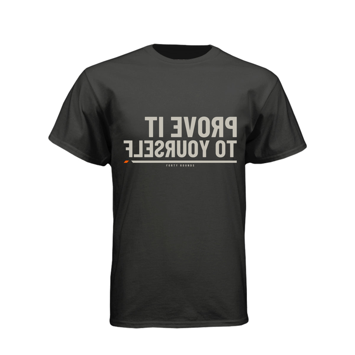 Prove It to Yourself — Men’s Mirrored Tee · Charcoal · Front