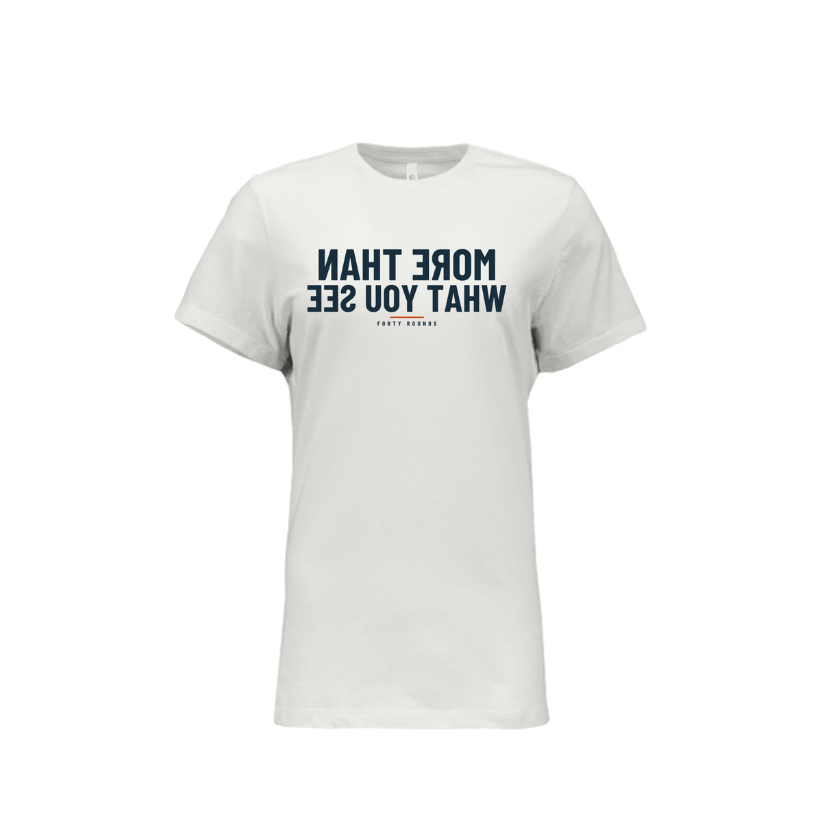 More Than What You See — Women’s Relaxed Mirrored Tee · Natural · Front