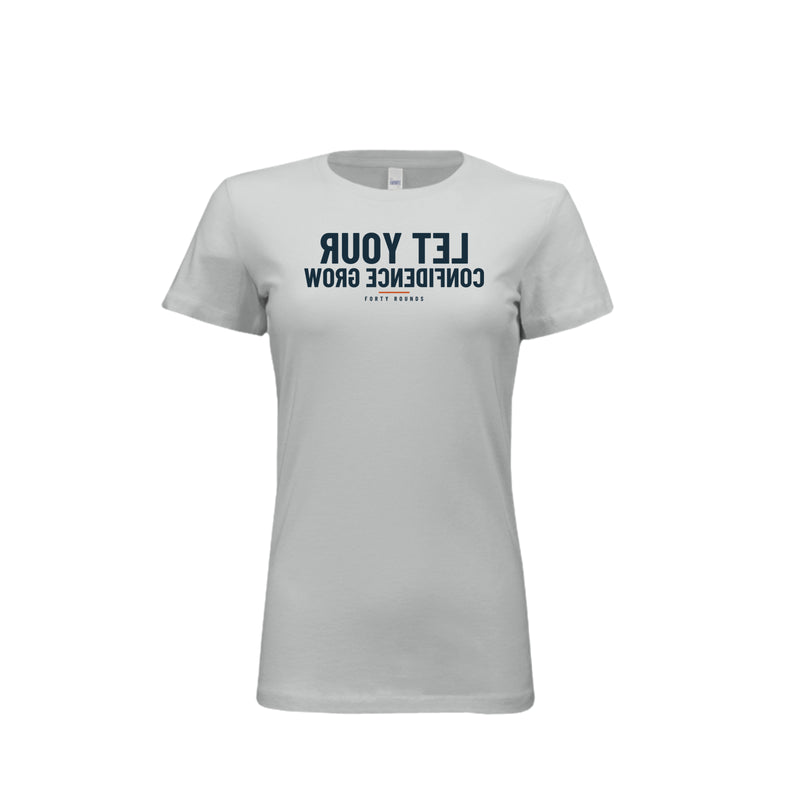 Let Your Confidence Grow — Women’s Fitted Mirrored Tee