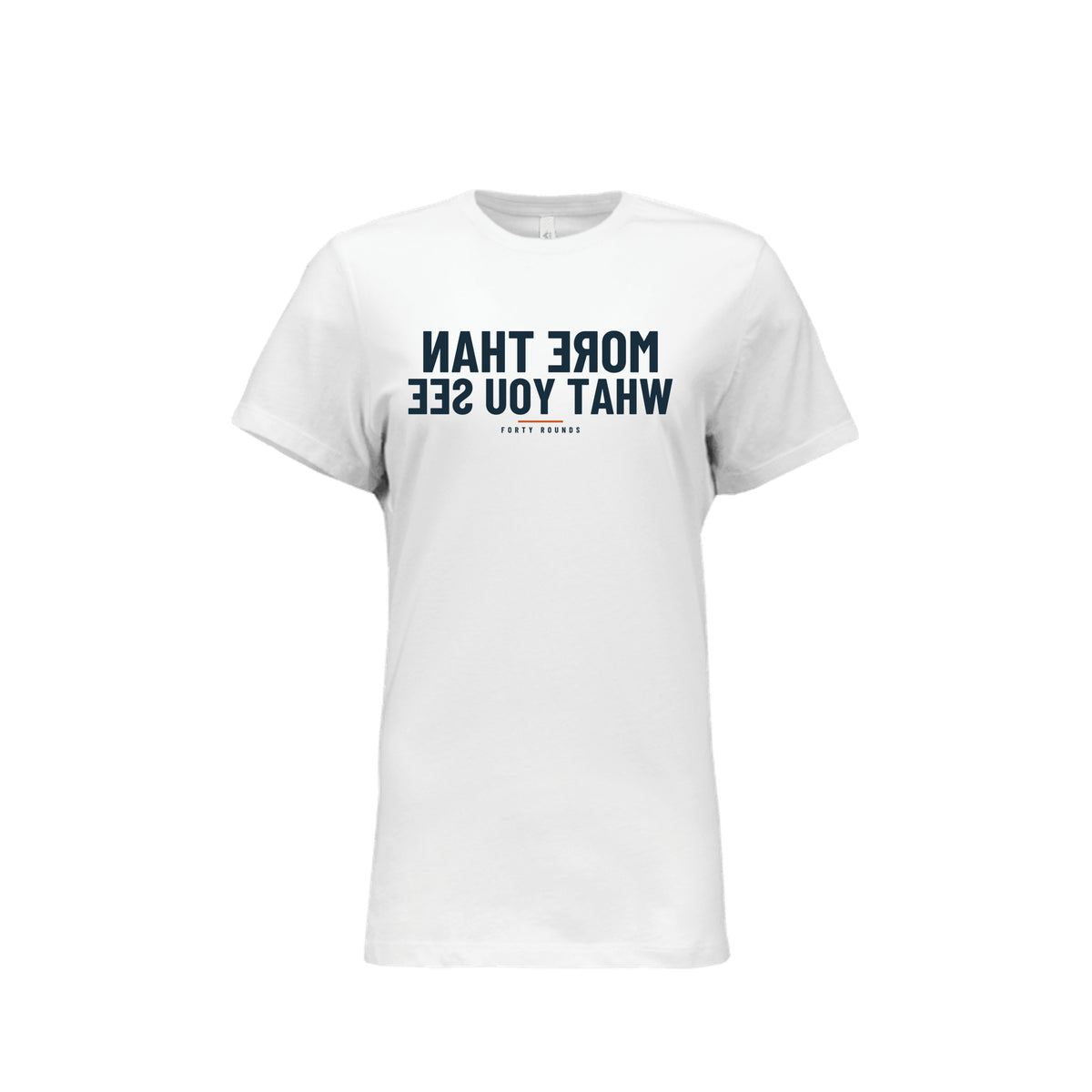More Than What You See — Women’s Relaxed Mirrored Tee · Vintage White · Front